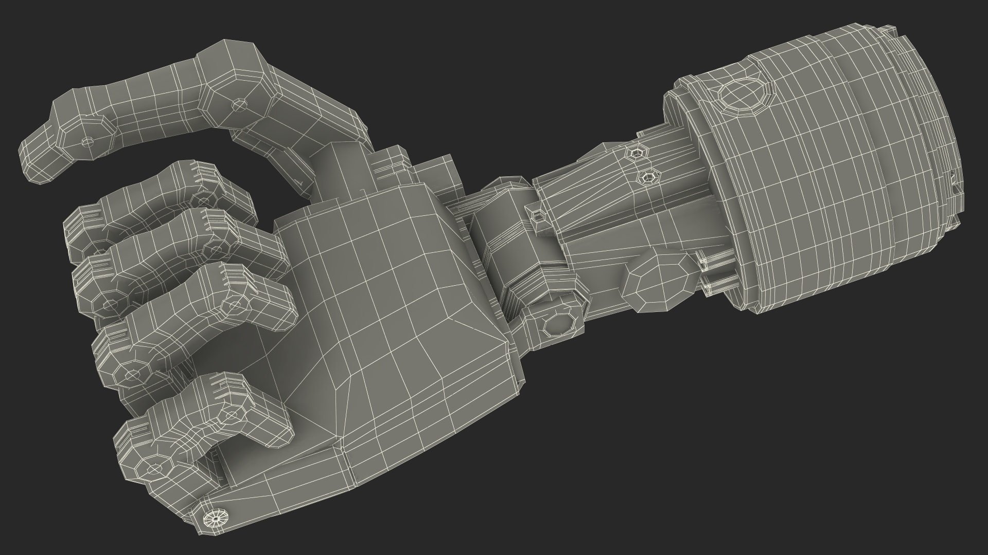 Arm Mechanical Into Fist 3D model