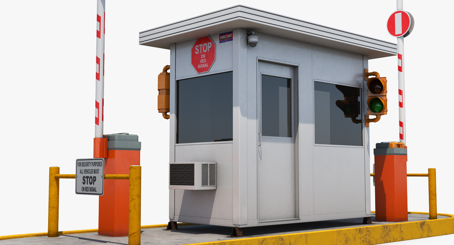 3D Security Guards Booth