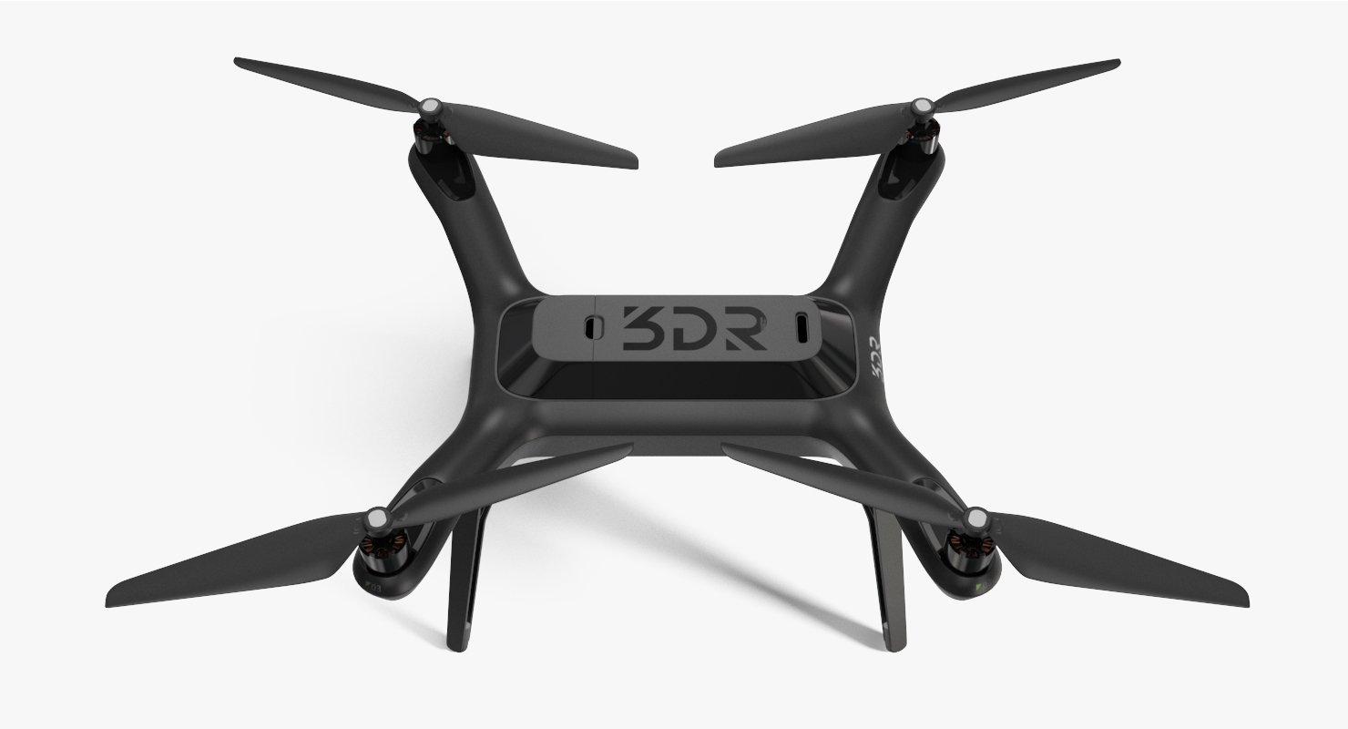 3DR Solo Drone Quadcopter Rigged 3D