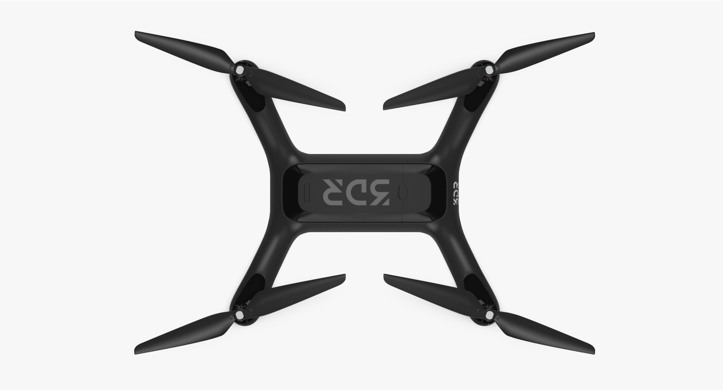 3DR Solo Drone Quadcopter Rigged 3D