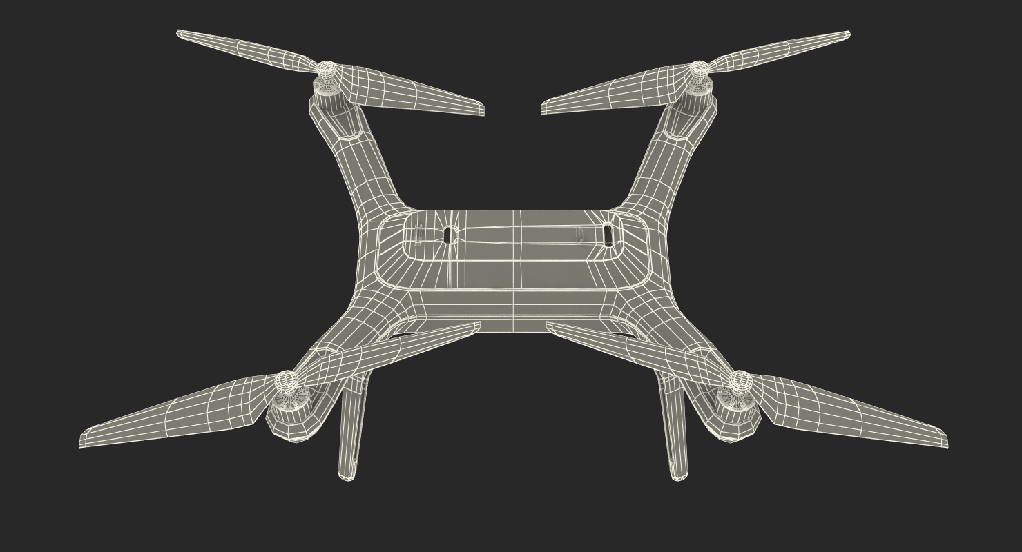 3DR Solo Drone Quadcopter Rigged 3D