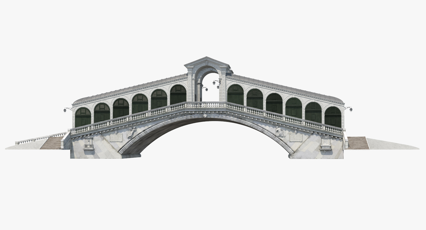 3D model Rialto Bridge Venice