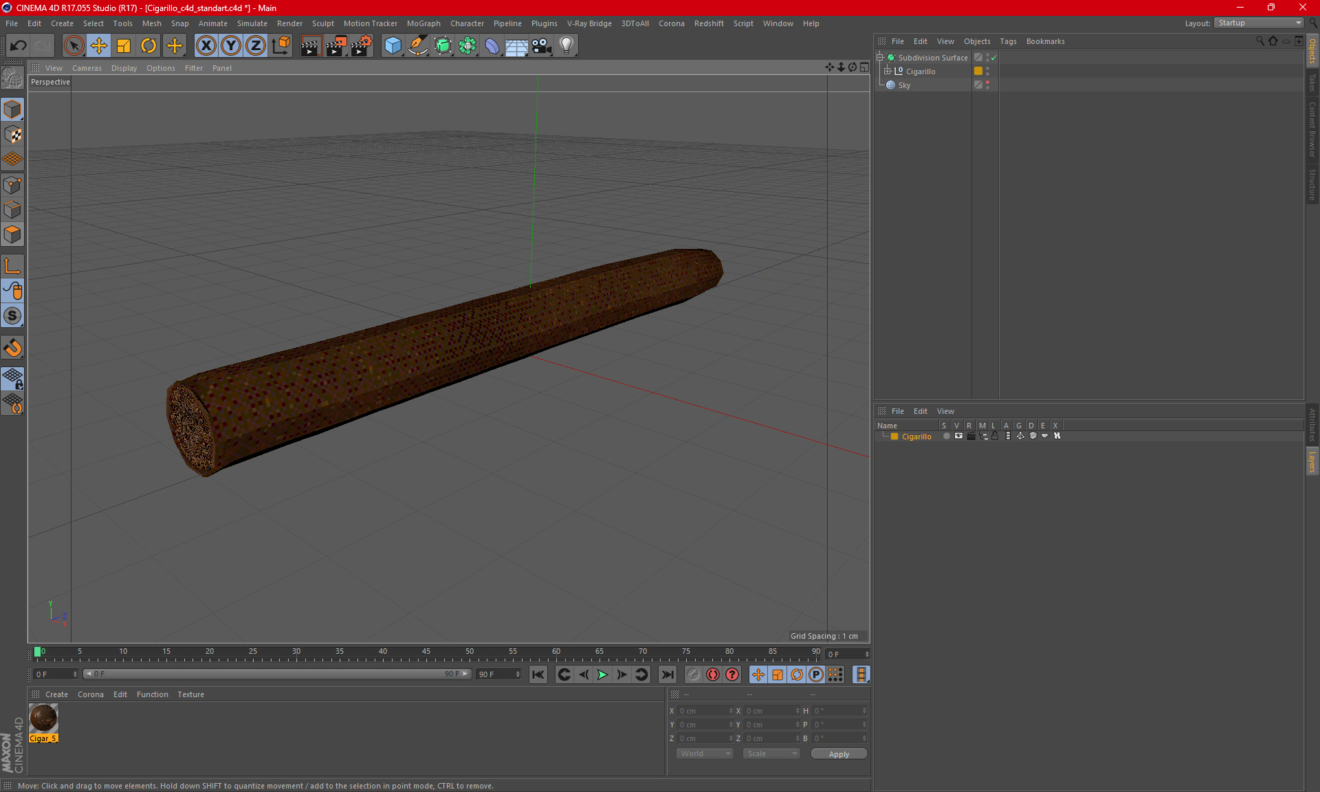 Cigarillo 3D model