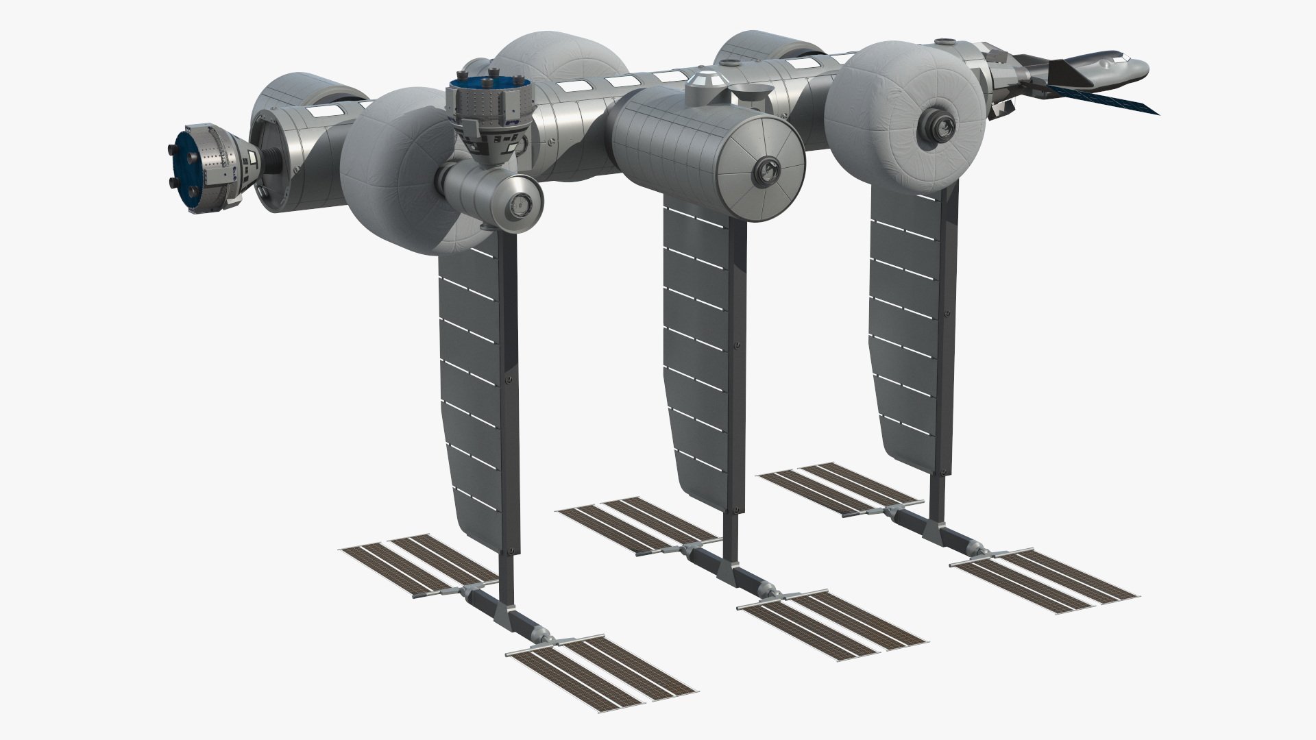 Space Orbital Station Rigged for Maya 3D