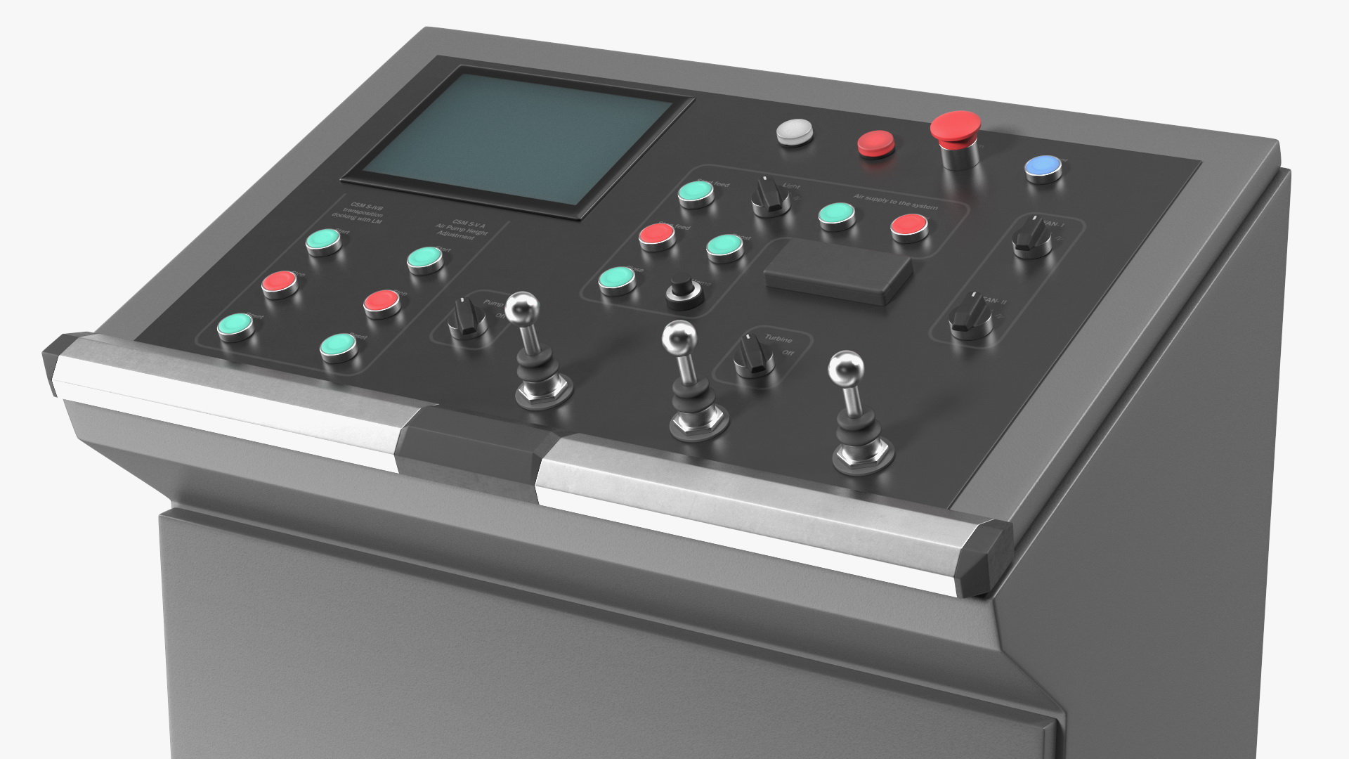 3D Control Desk Panel Dark model