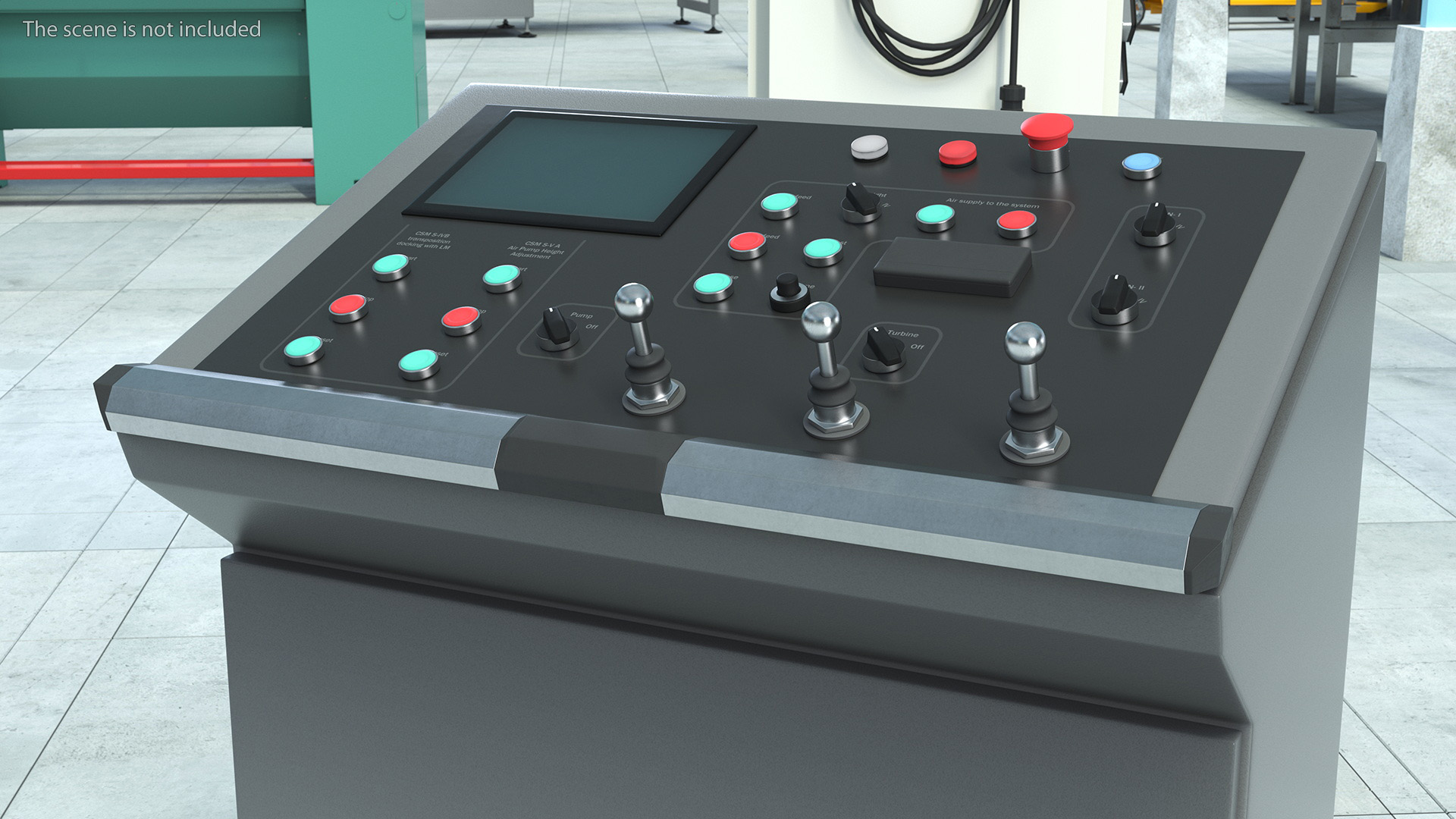 3D Control Desk Panel Dark model