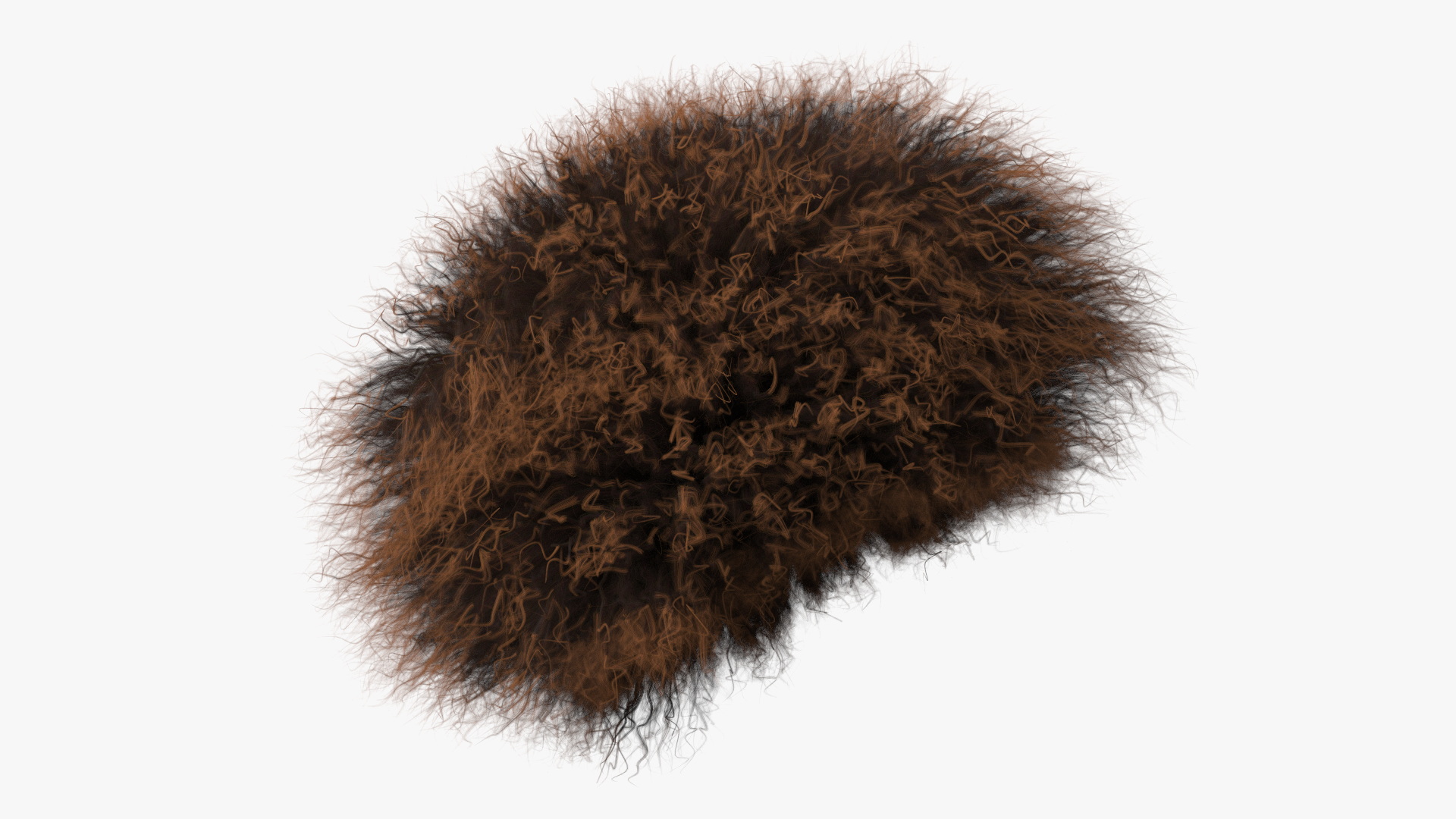 3D Sheepskin Hat Papakha Brown Fur