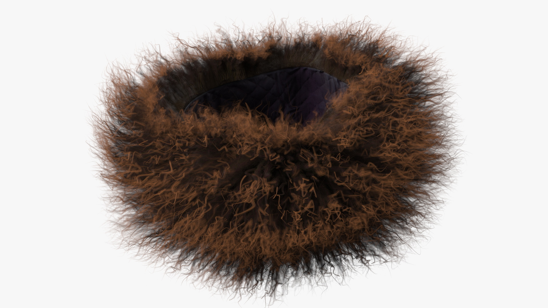 3D Sheepskin Hat Papakha Brown Fur