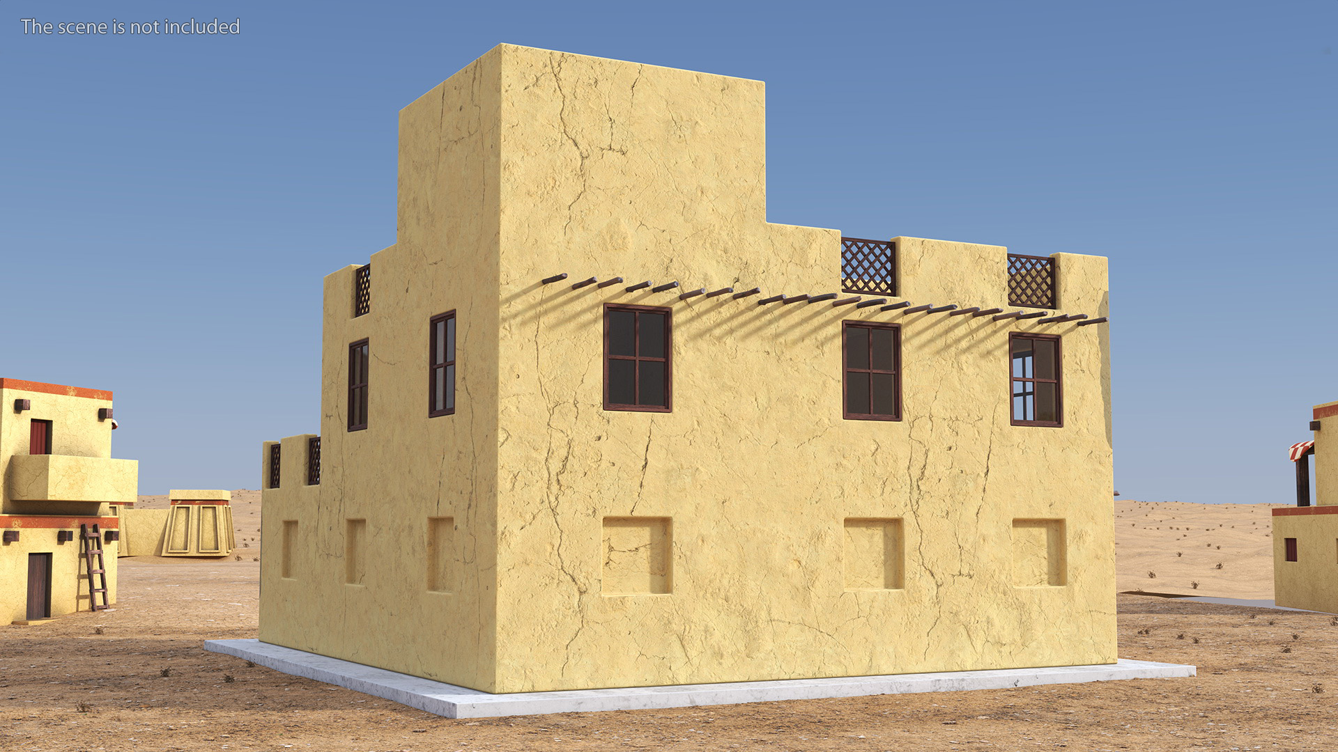 3D model Two Levels Arabian Style House