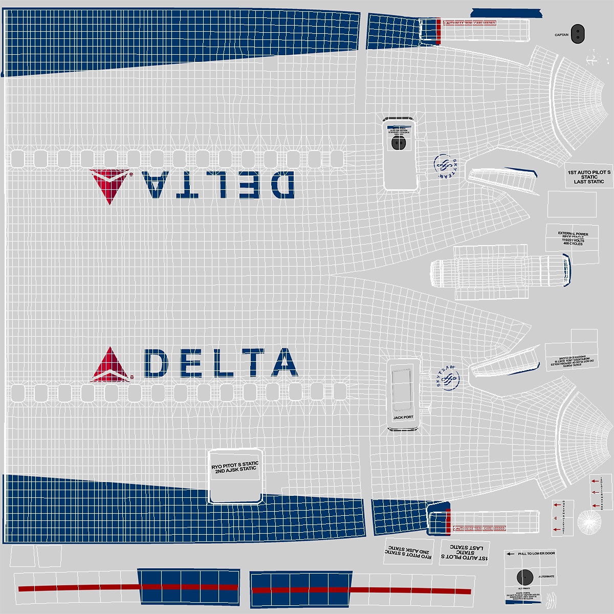 3D Boeing 737 900 with Interior Delta Air Lines Rigged