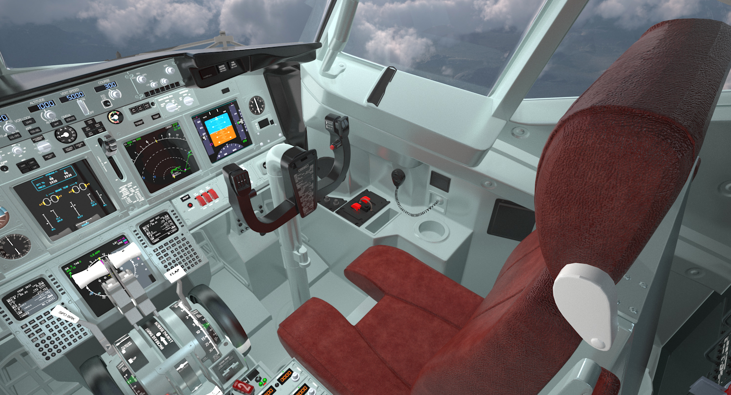 3D Boeing 737 900 with Interior Delta Air Lines Rigged