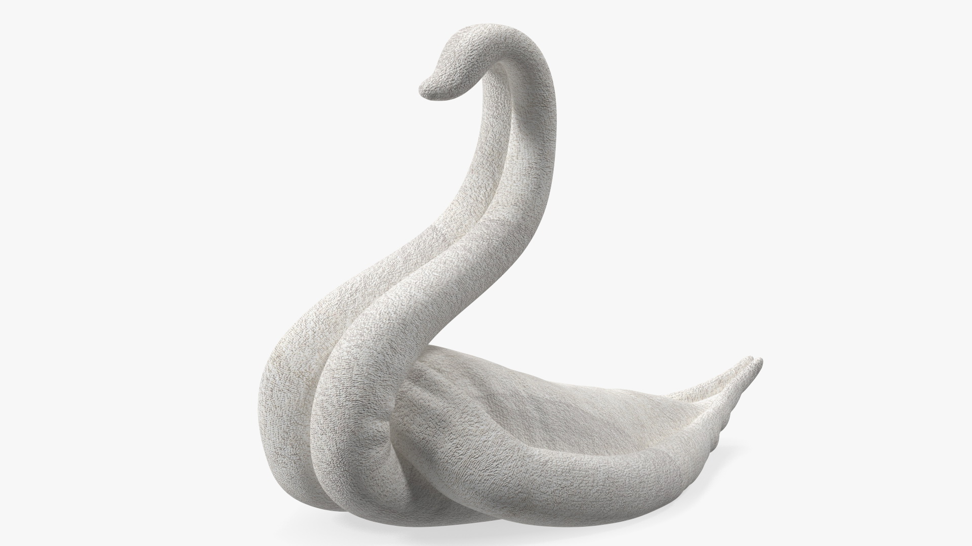 3D Art Towel Swan Folded Wings White model