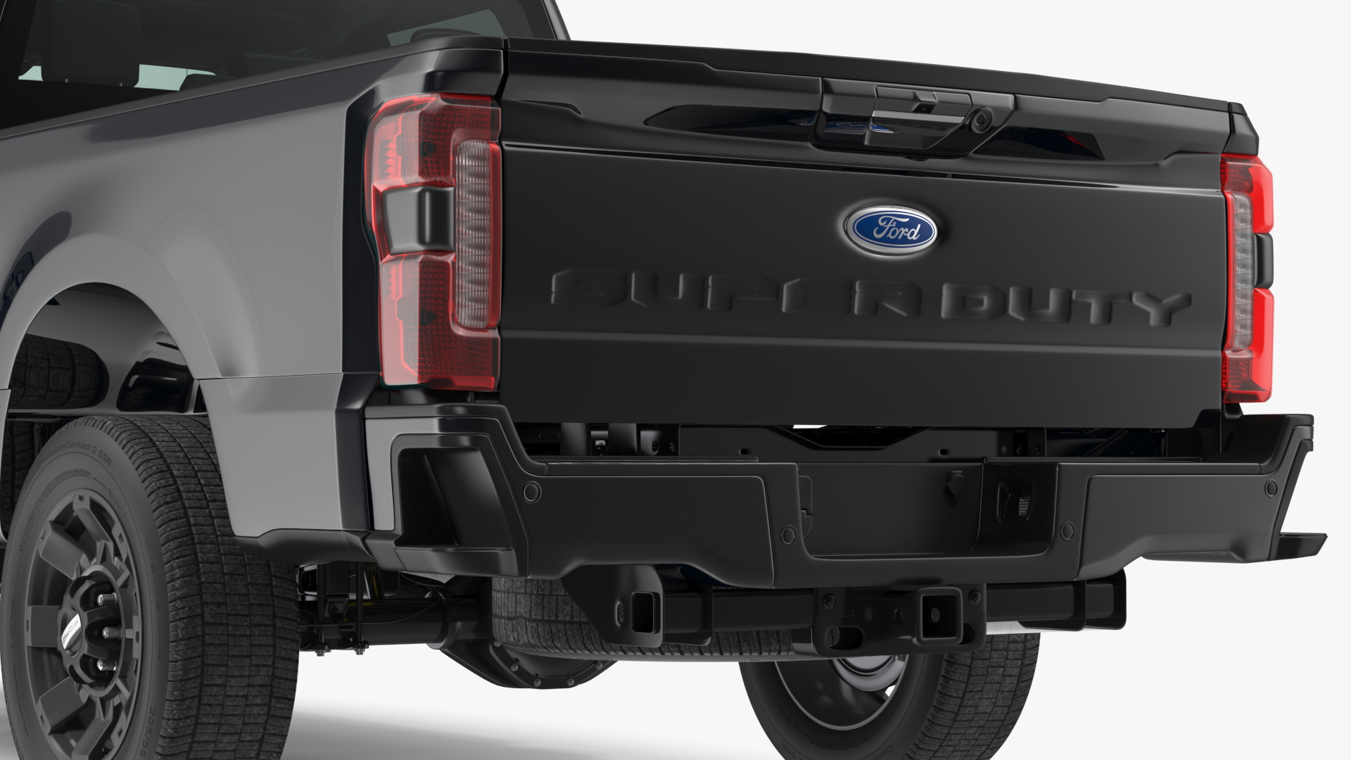 3D Black Ford Super Duty F550 Rigged model