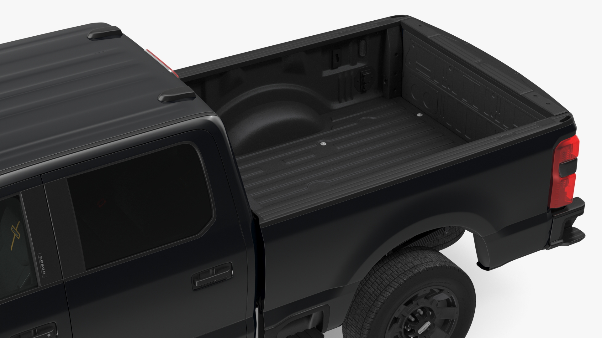 3D Black Ford Super Duty F550 Rigged model