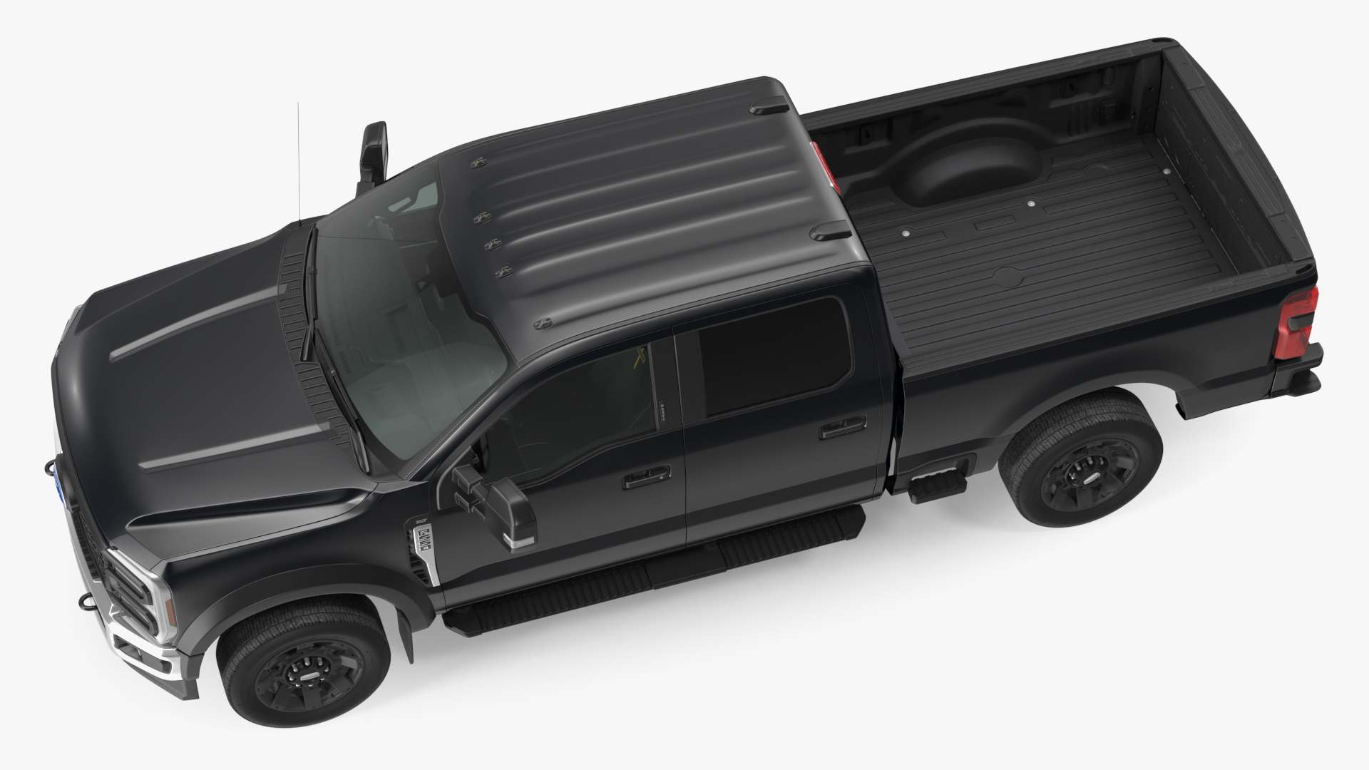 3D Black Ford Super Duty F550 Rigged model