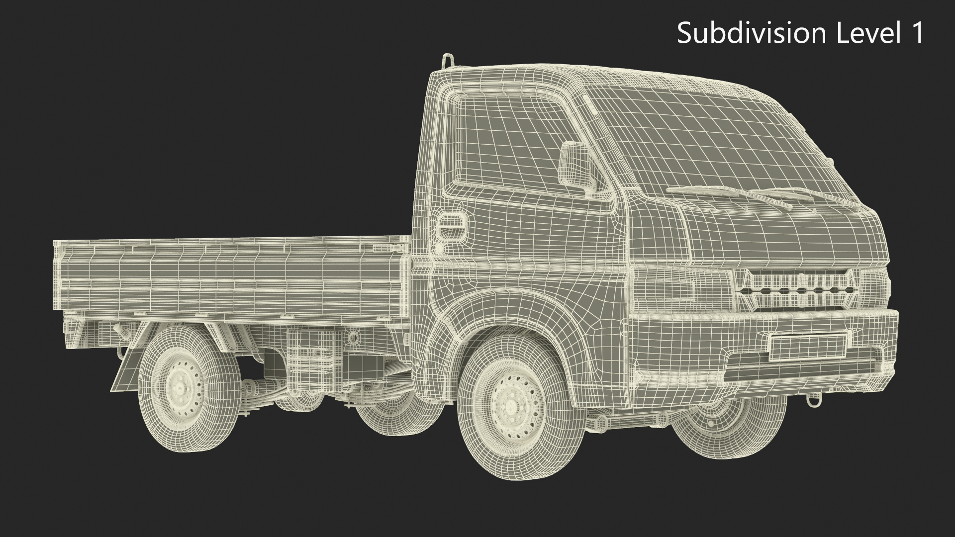 Flatbed Truck for Transportation Rigged 3D model