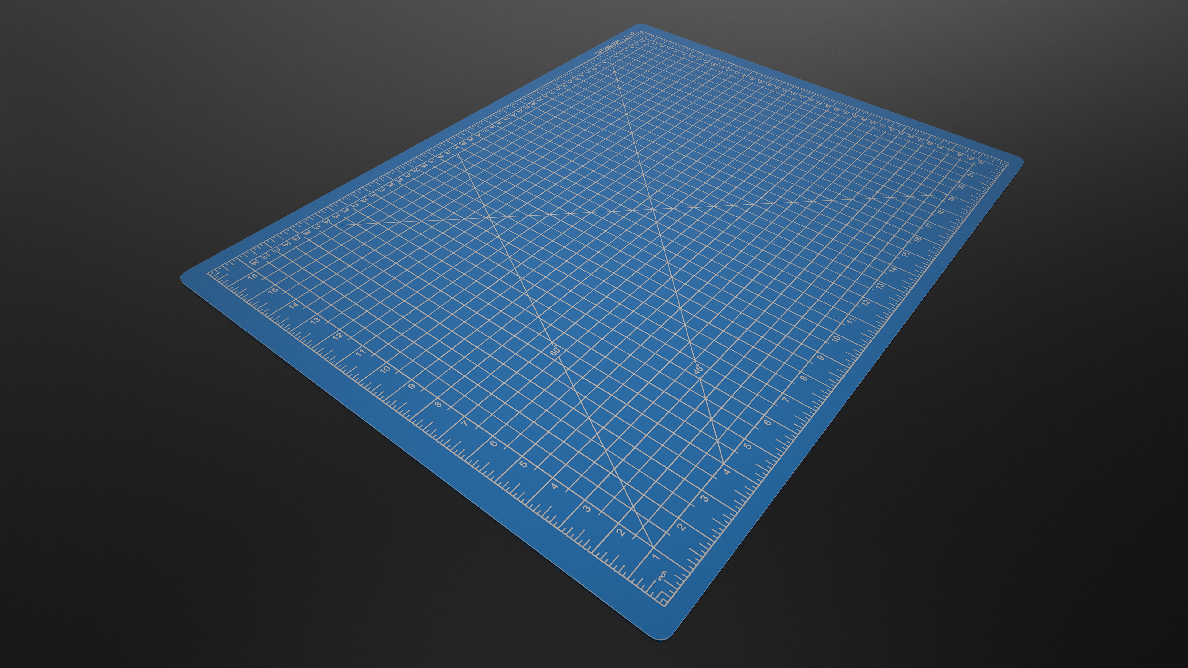 Cutting Mat Self-Healing Blue 3D model