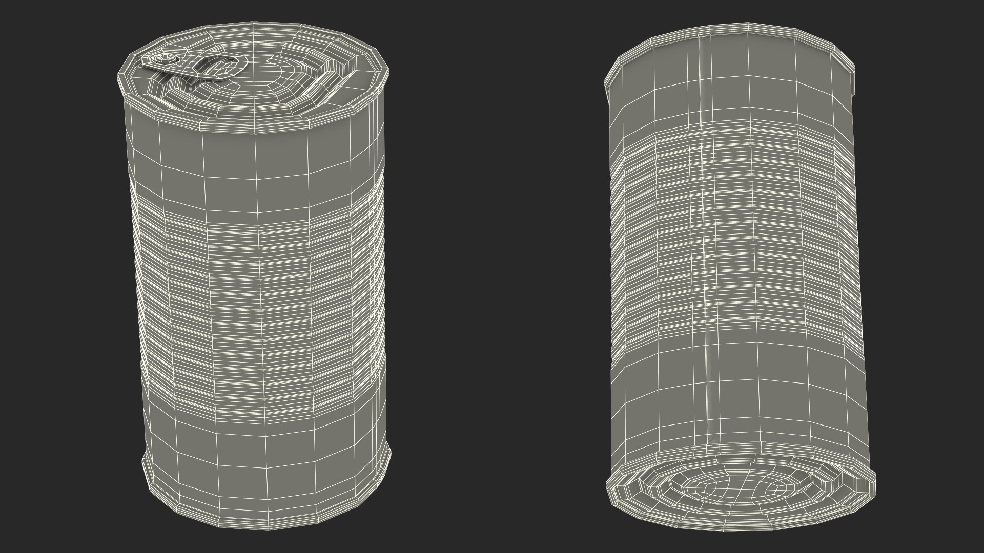 3D Steel Tin Can model