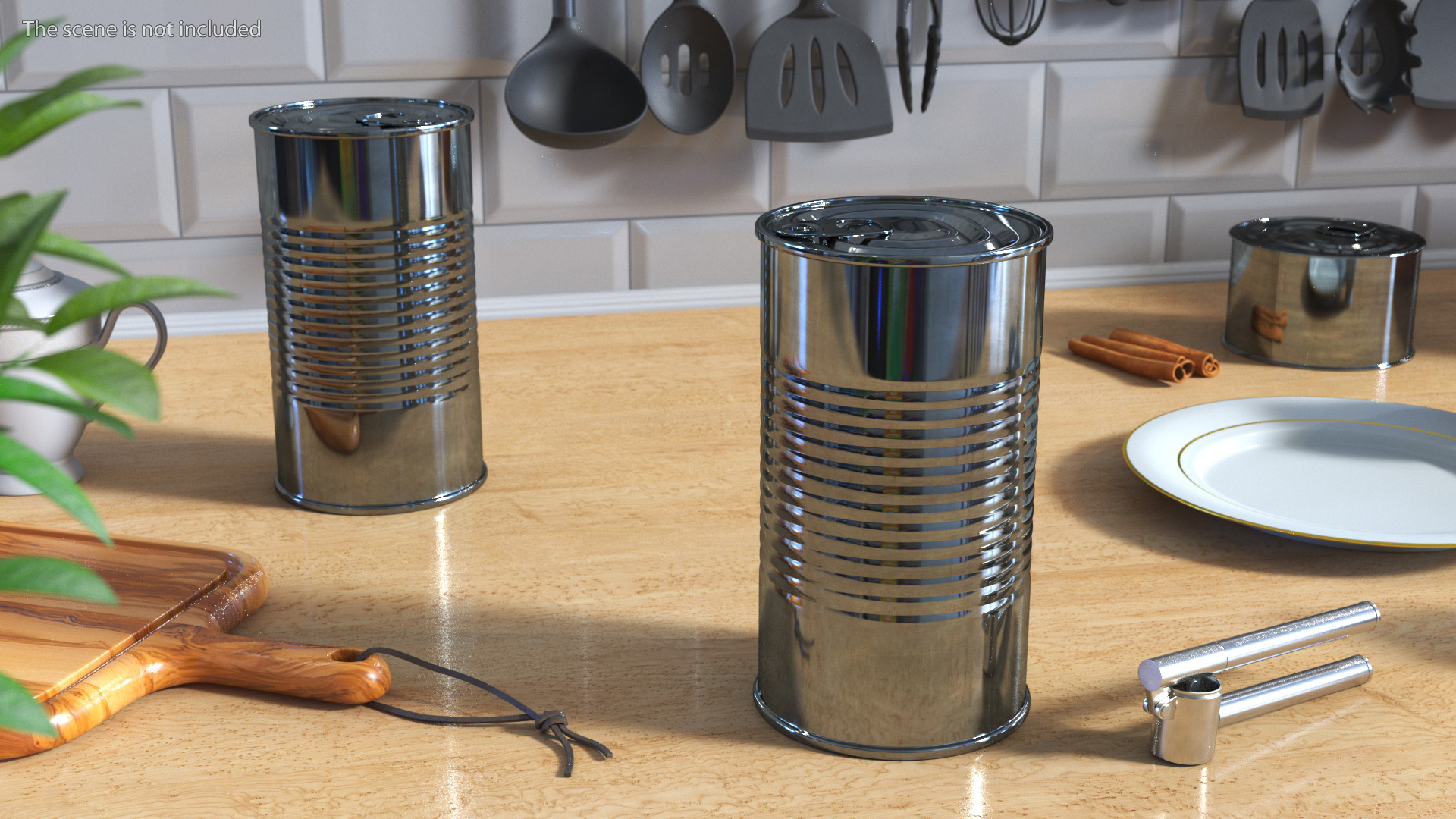 3D Steel Tin Can model