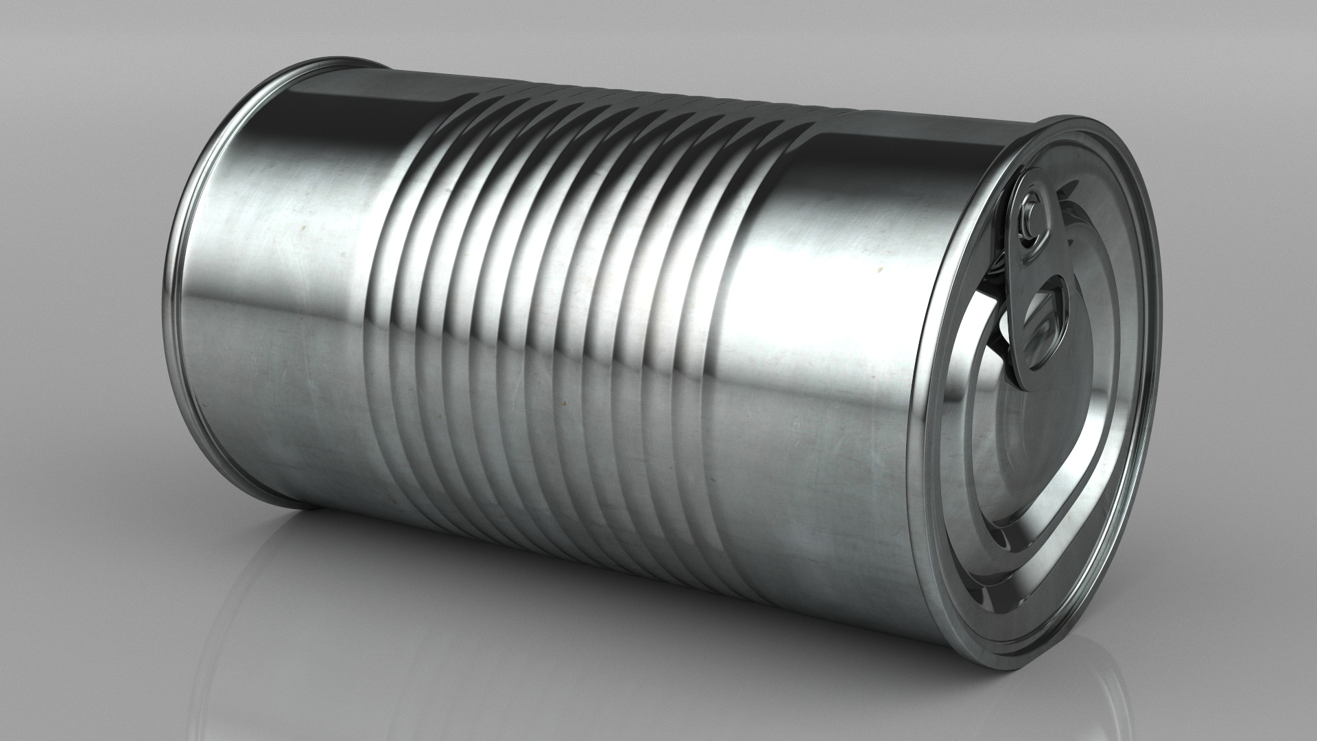 3D Steel Tin Can model