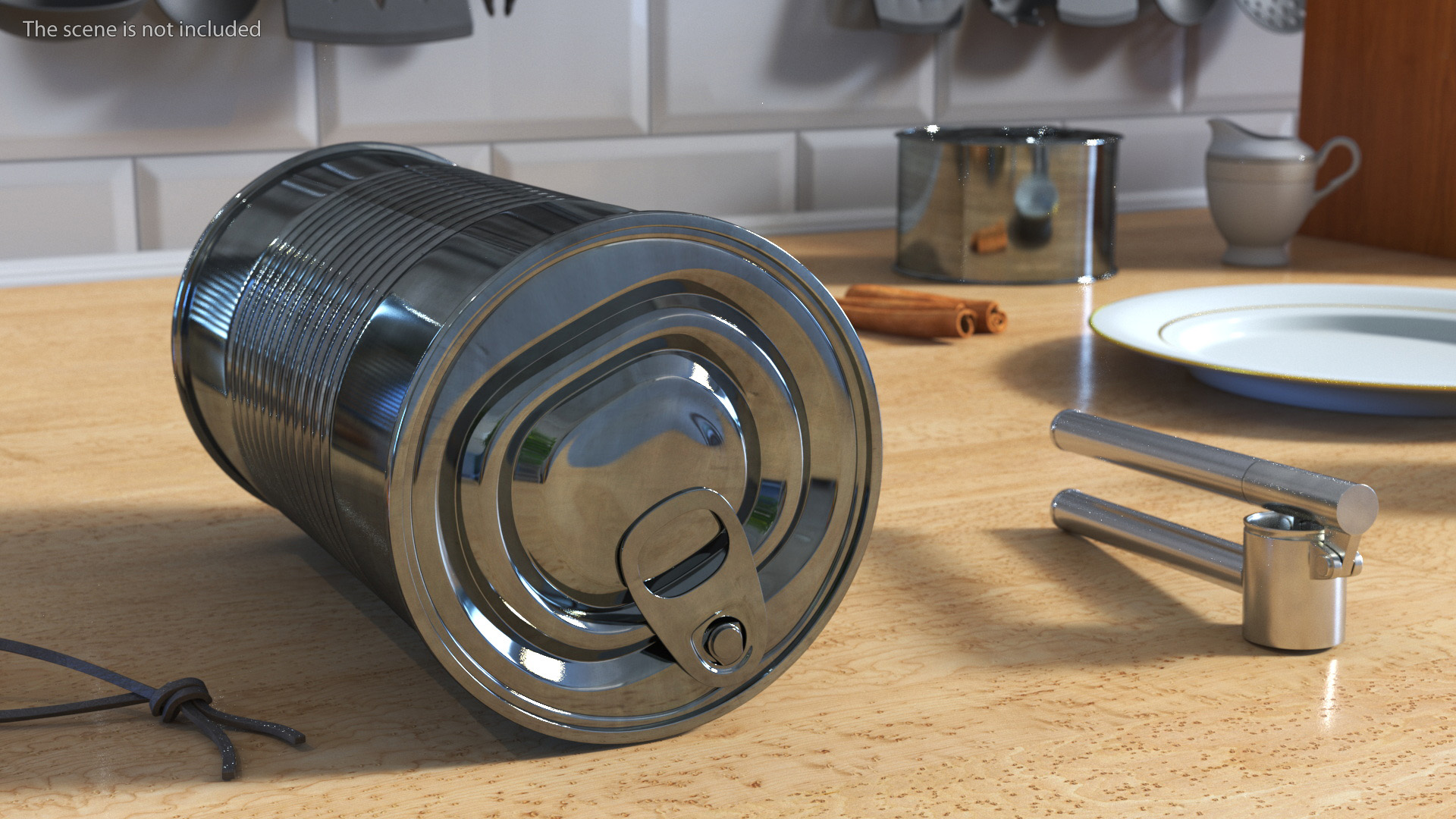 3D Steel Tin Can model