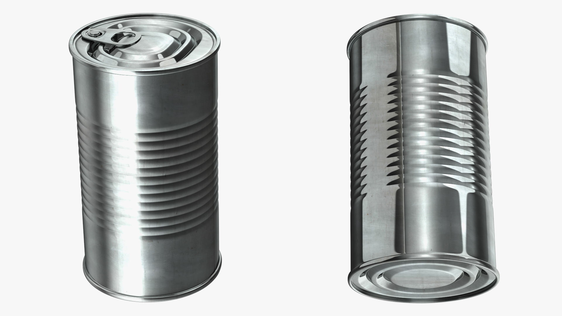 3D Steel Tin Can model