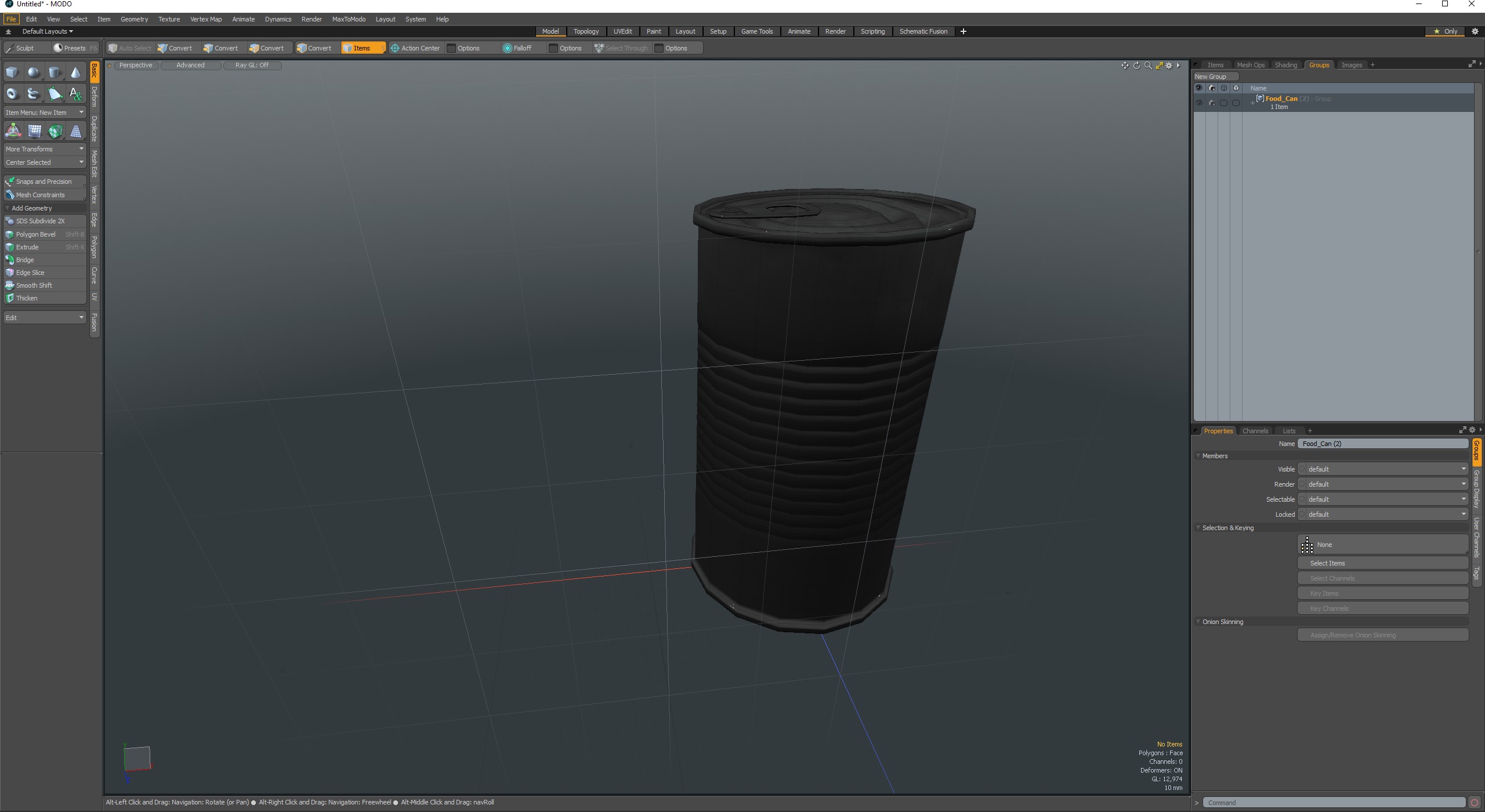 3D Steel Tin Can model