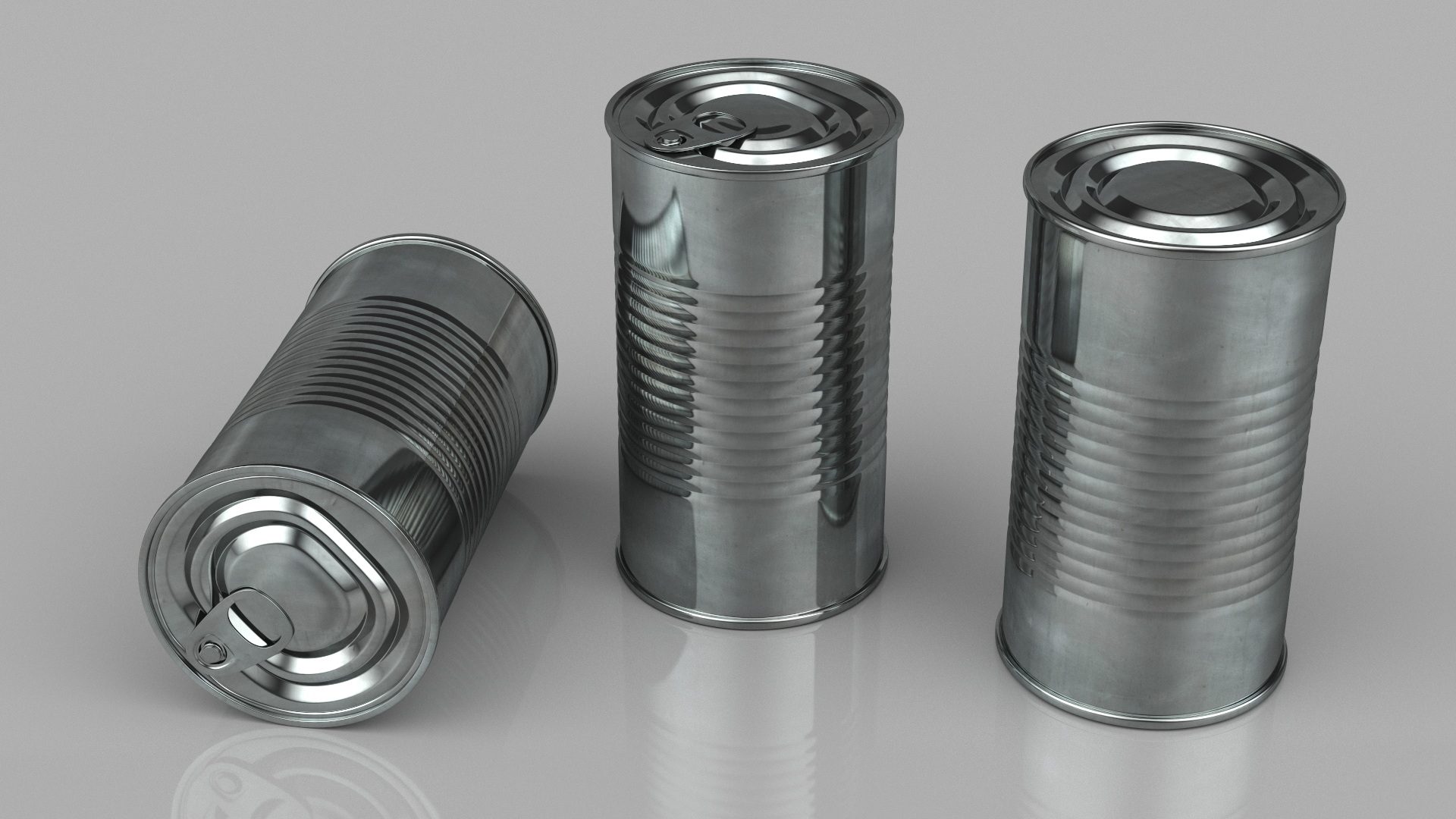 3D Steel Tin Can model