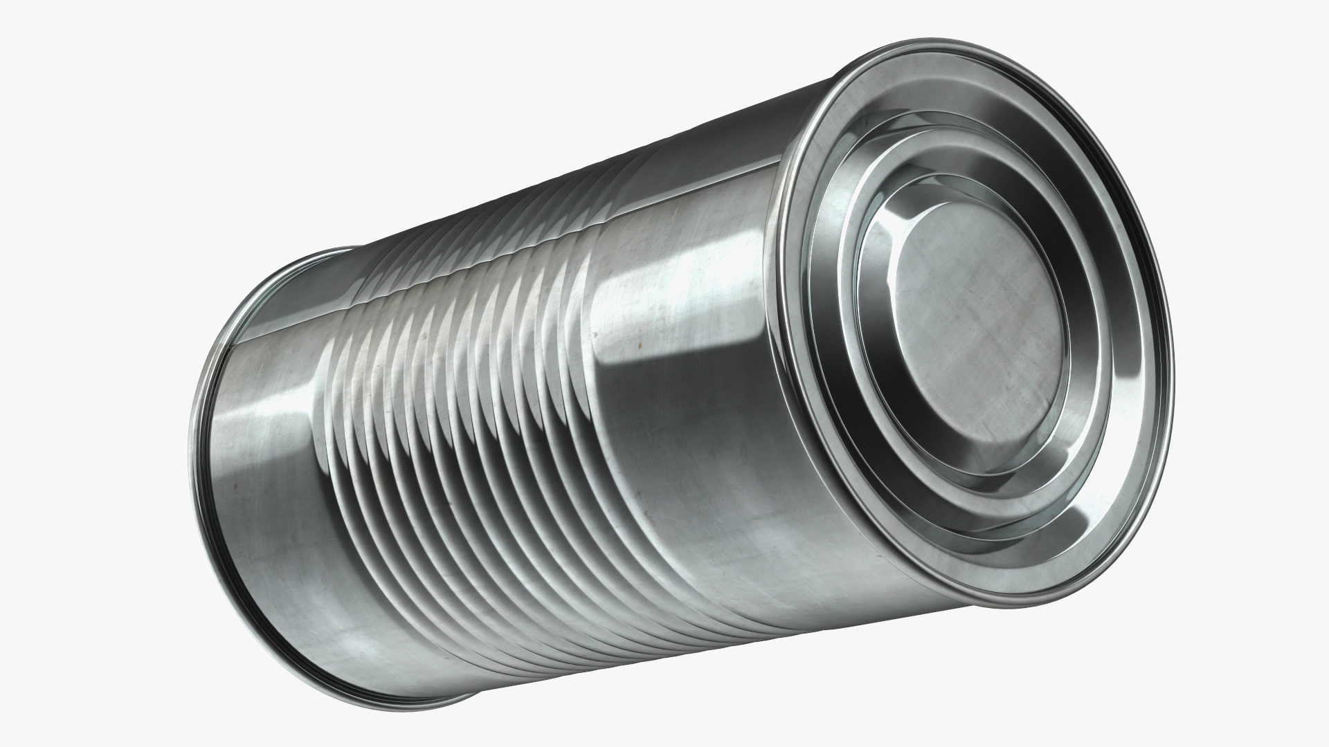 3D Steel Tin Can model