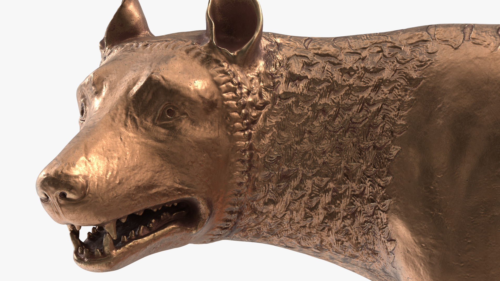 3D Capitoline Wolf with Romulus and Remus for 3D Print