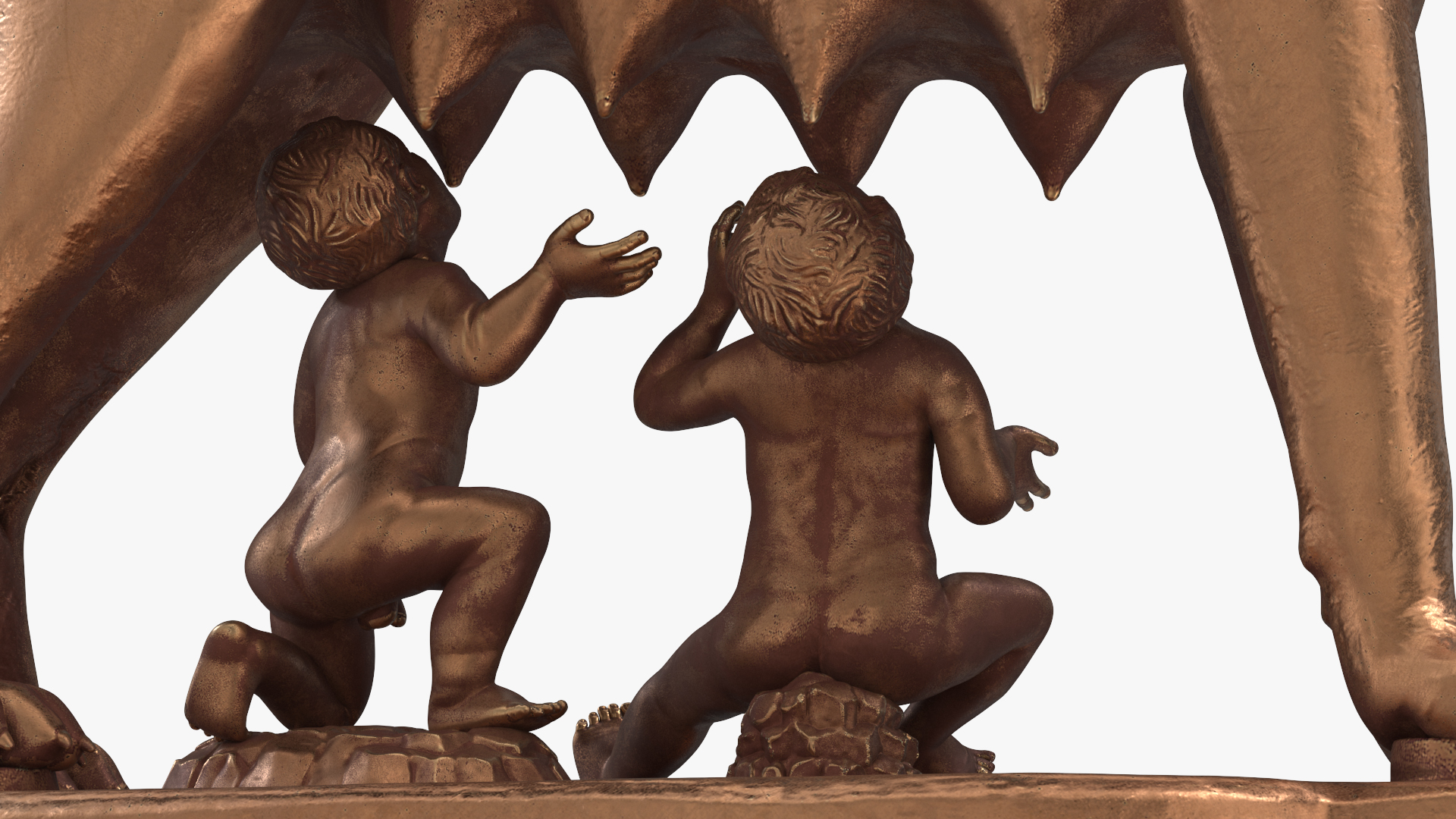 3D Capitoline Wolf with Romulus and Remus for 3D Print