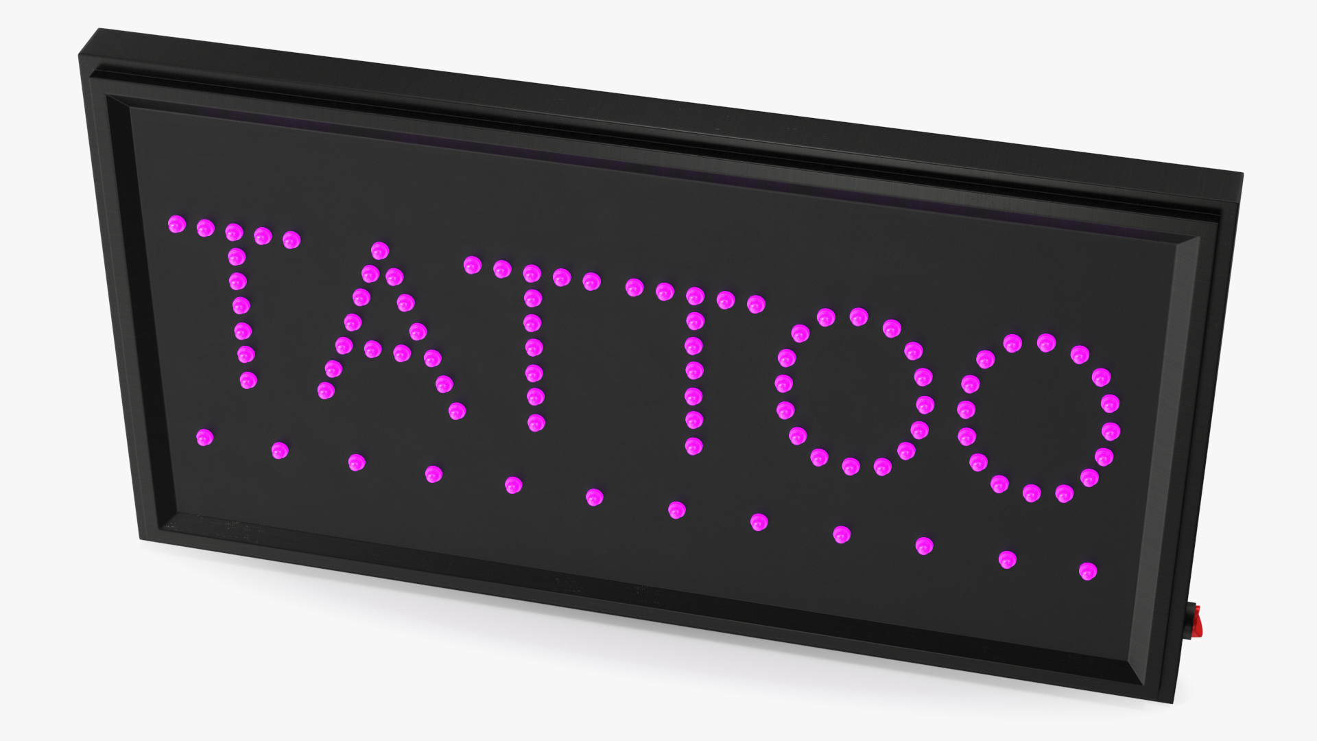 Tattoo Purple LED Neon Light Sign for Business ON 3D model