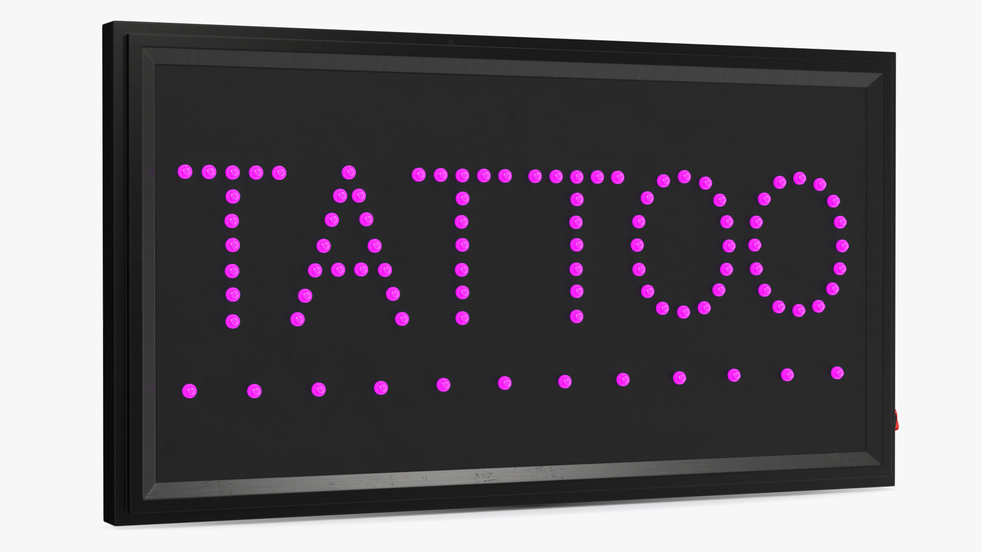 Tattoo Purple LED Neon Light Sign for Business ON 3D model