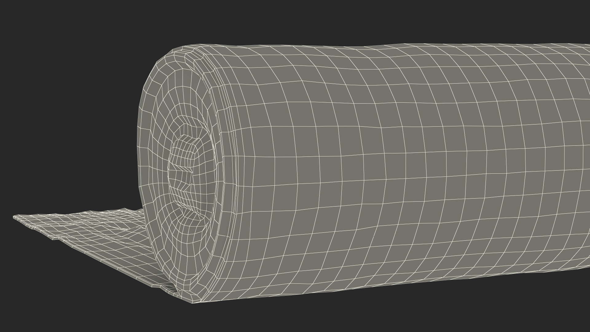 Waste Bag Unrolled Black 3D model