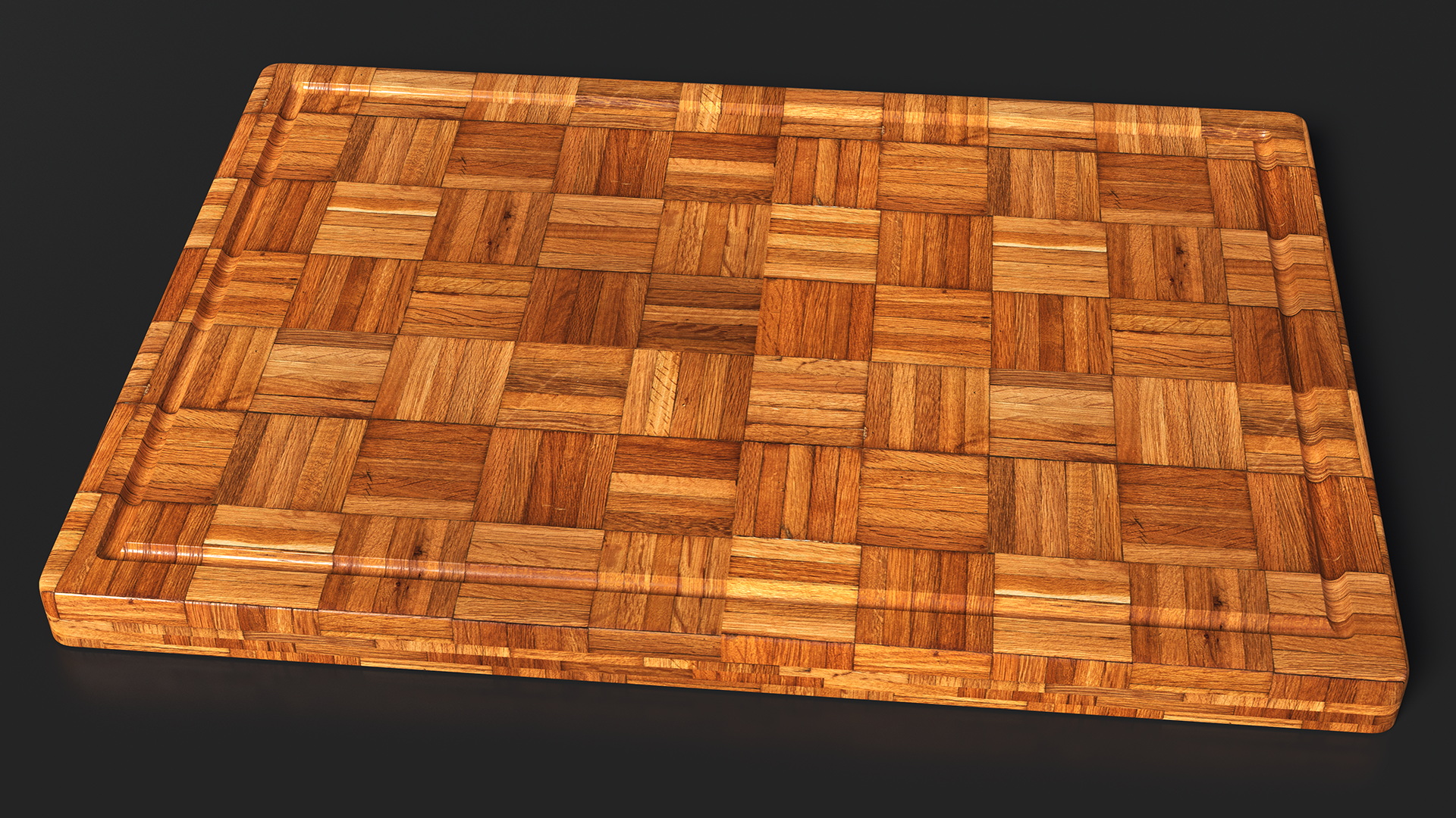 3D Cutting Board Dark Bamboo Large