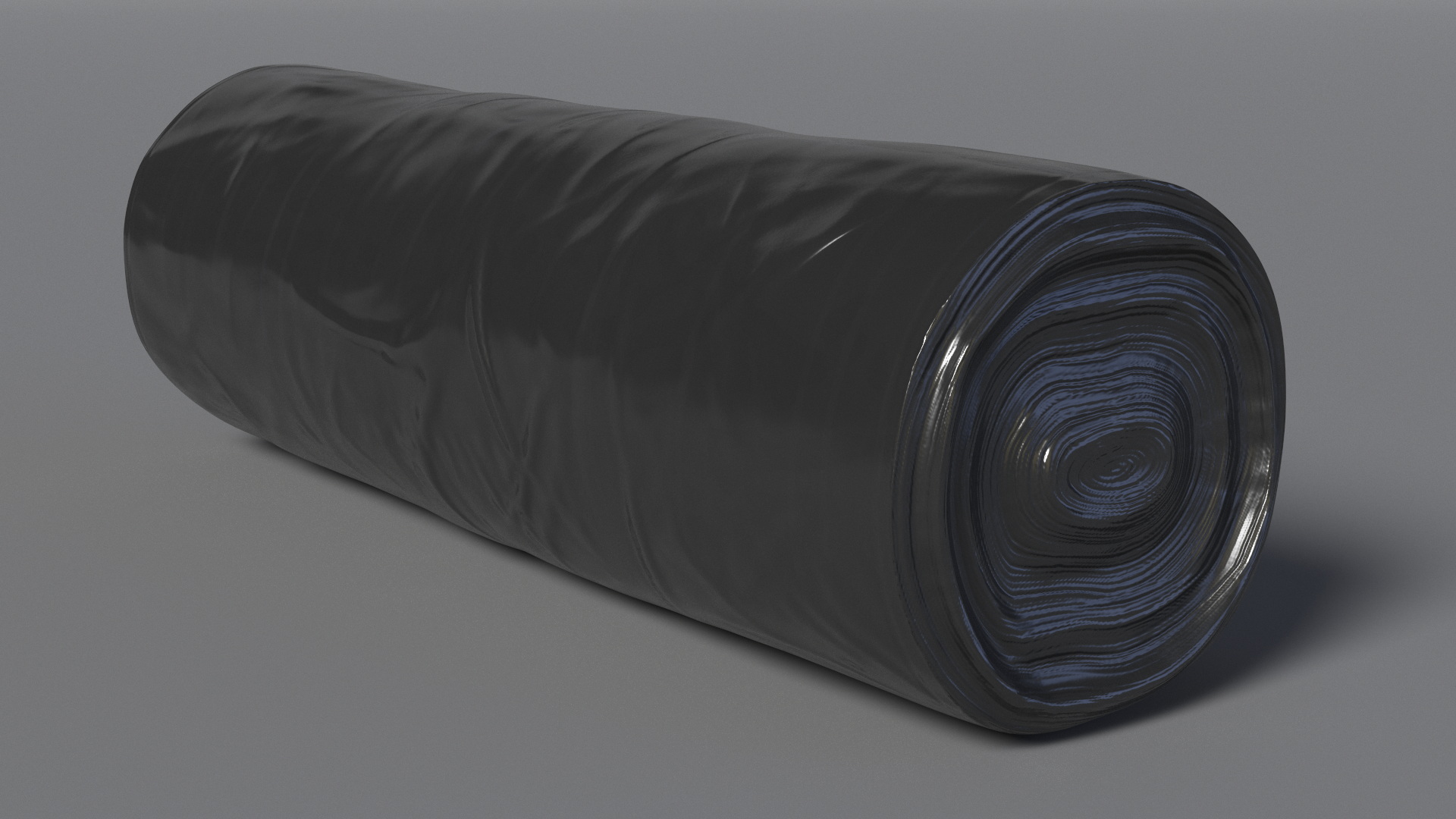 3D model Black Trash Bag Roll