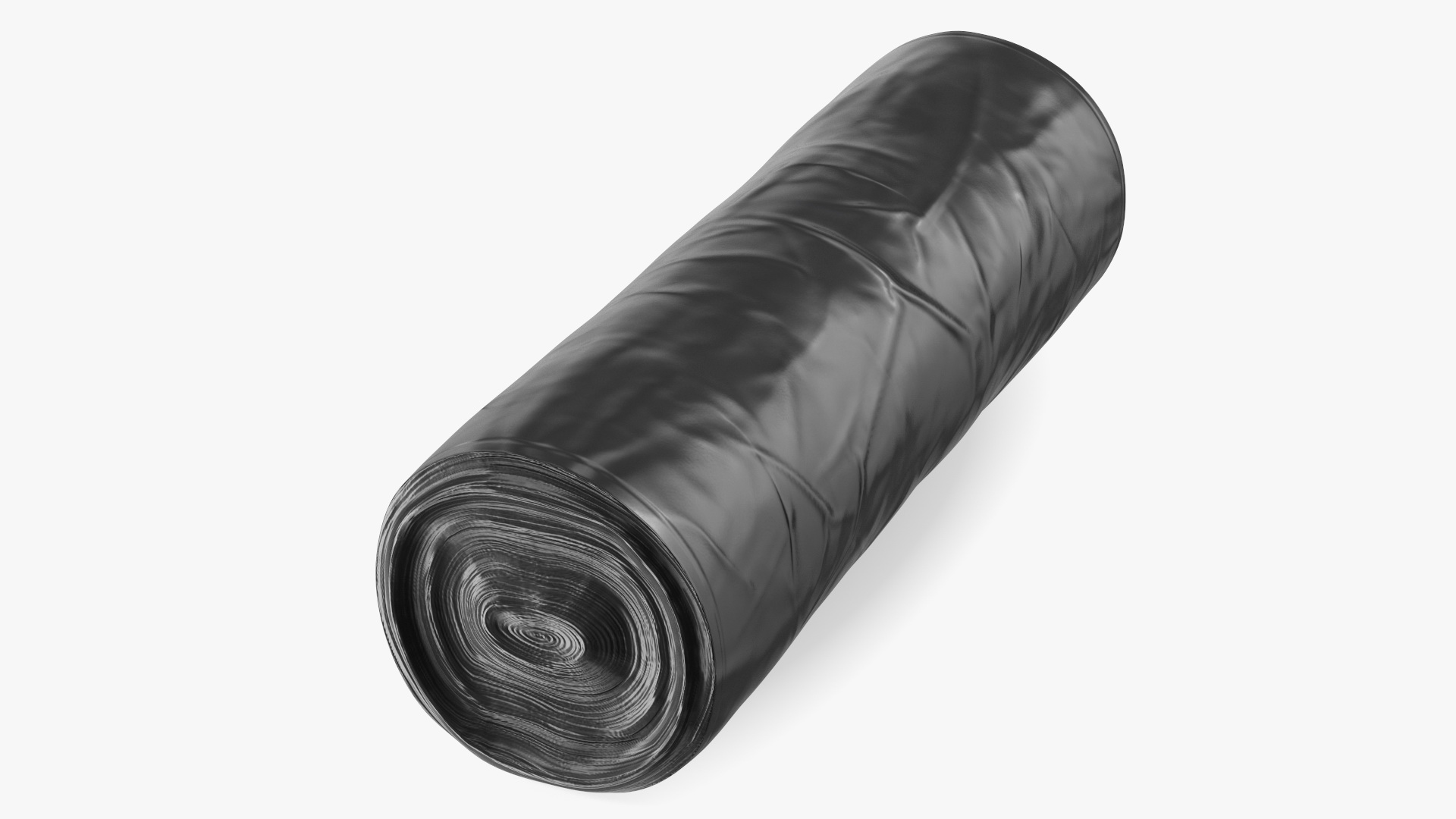 3D model Black Trash Bag Roll