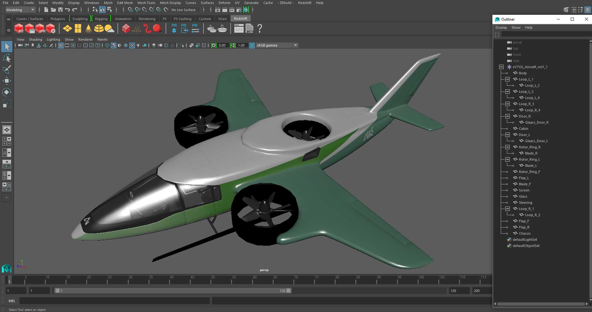 eVTOL Aircraft 3D model