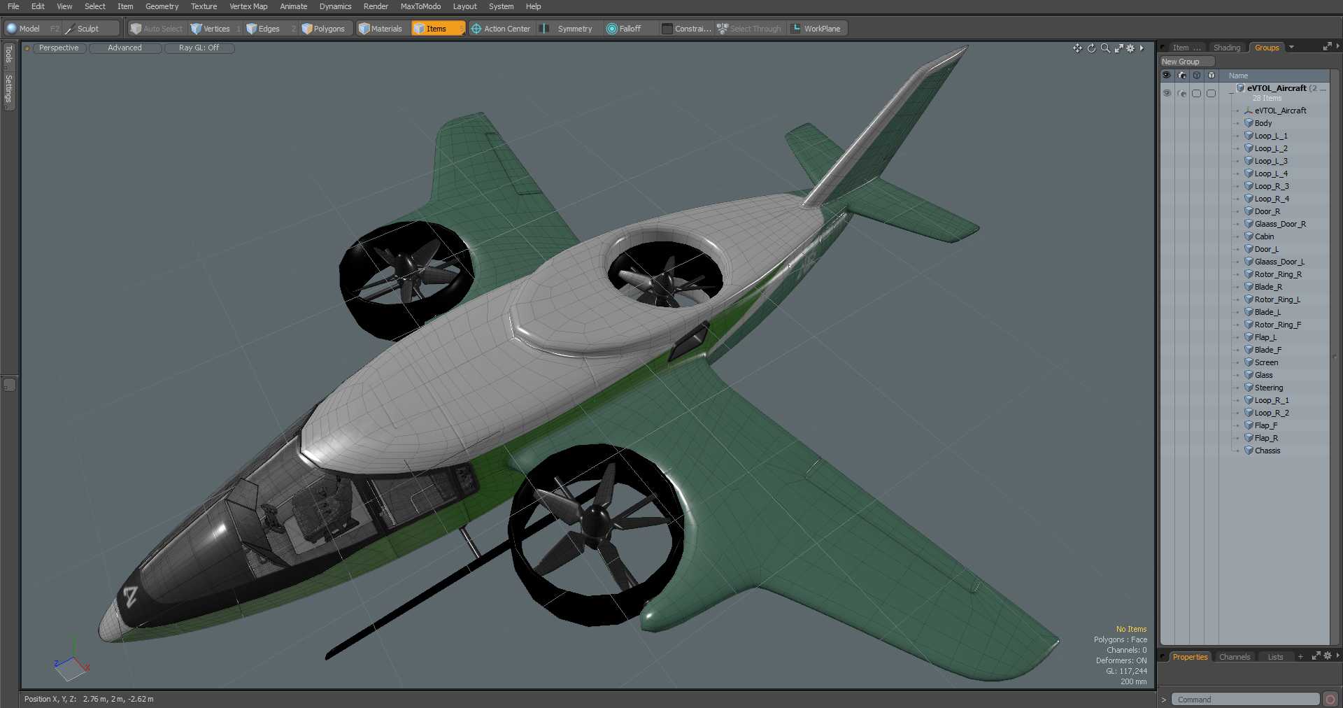 eVTOL Aircraft 3D model