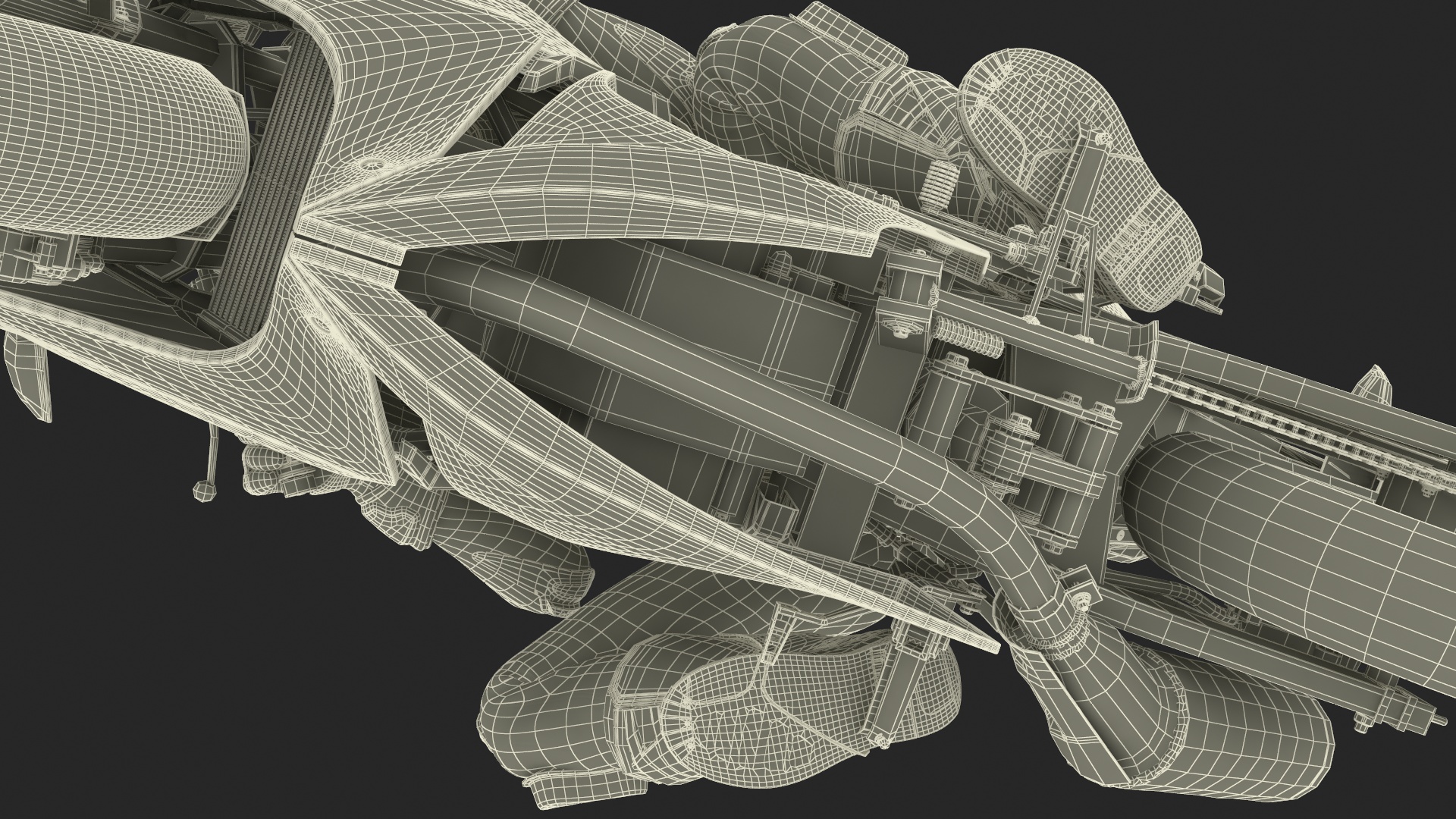 3D Racing Motorcycle with Rider Turning