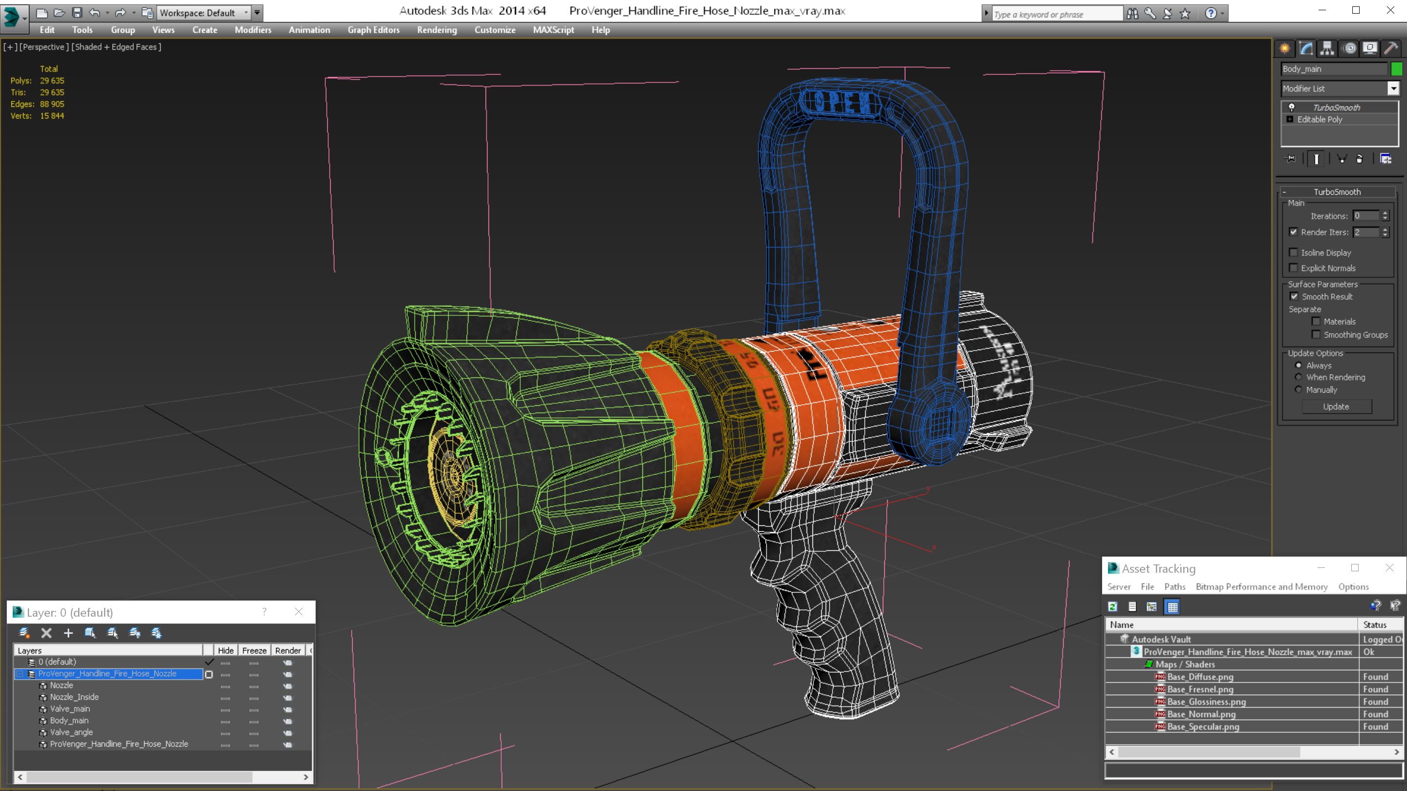 3D model ProVenger Handline Fire Hose Nozzle