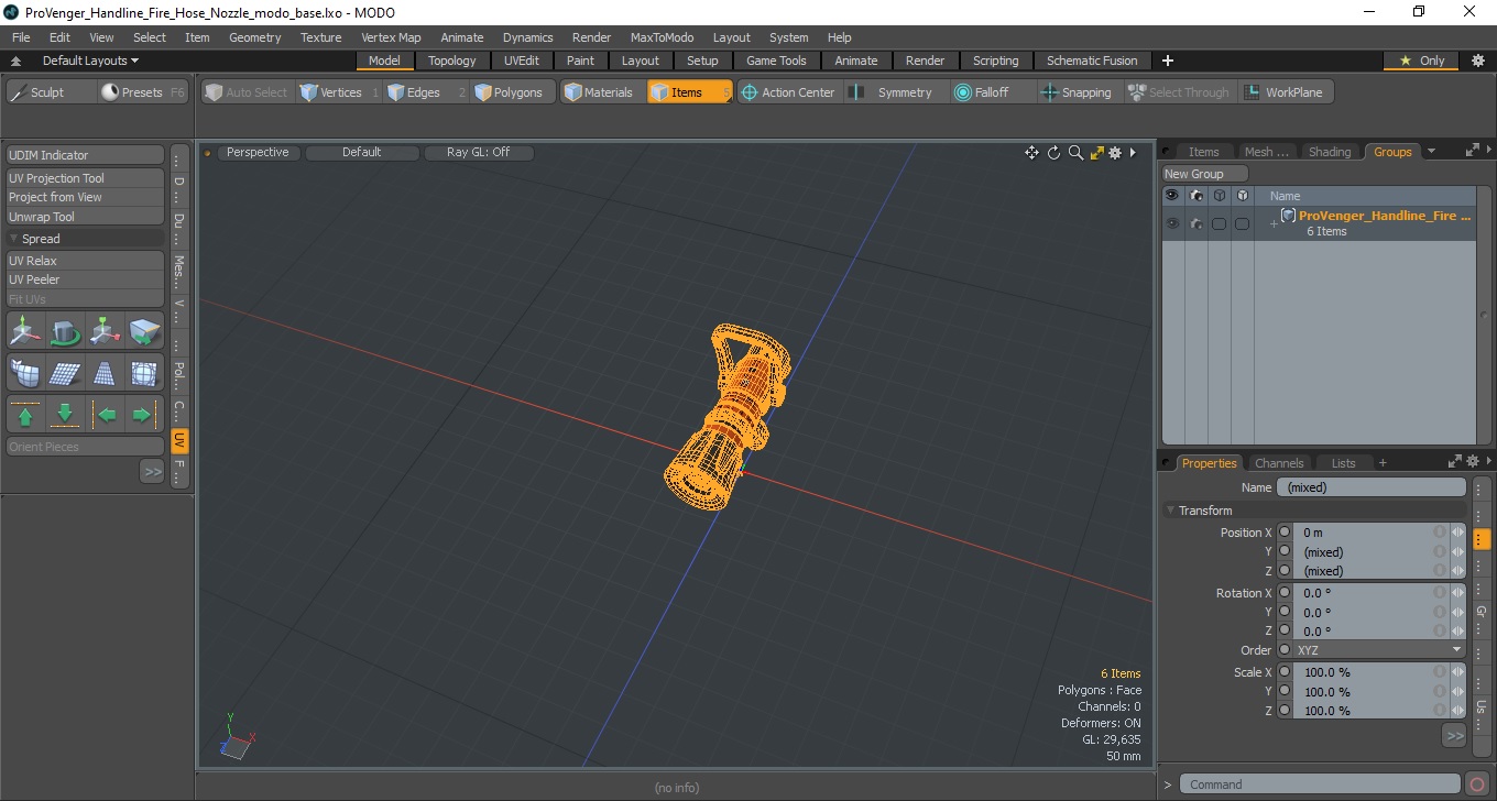 3D model ProVenger Handline Fire Hose Nozzle