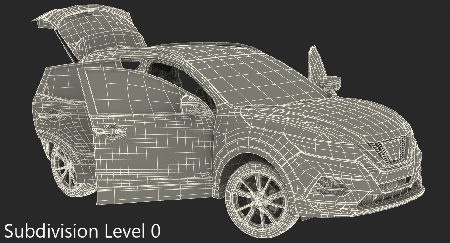 3D Nissan Qashqai 2017 Rigged