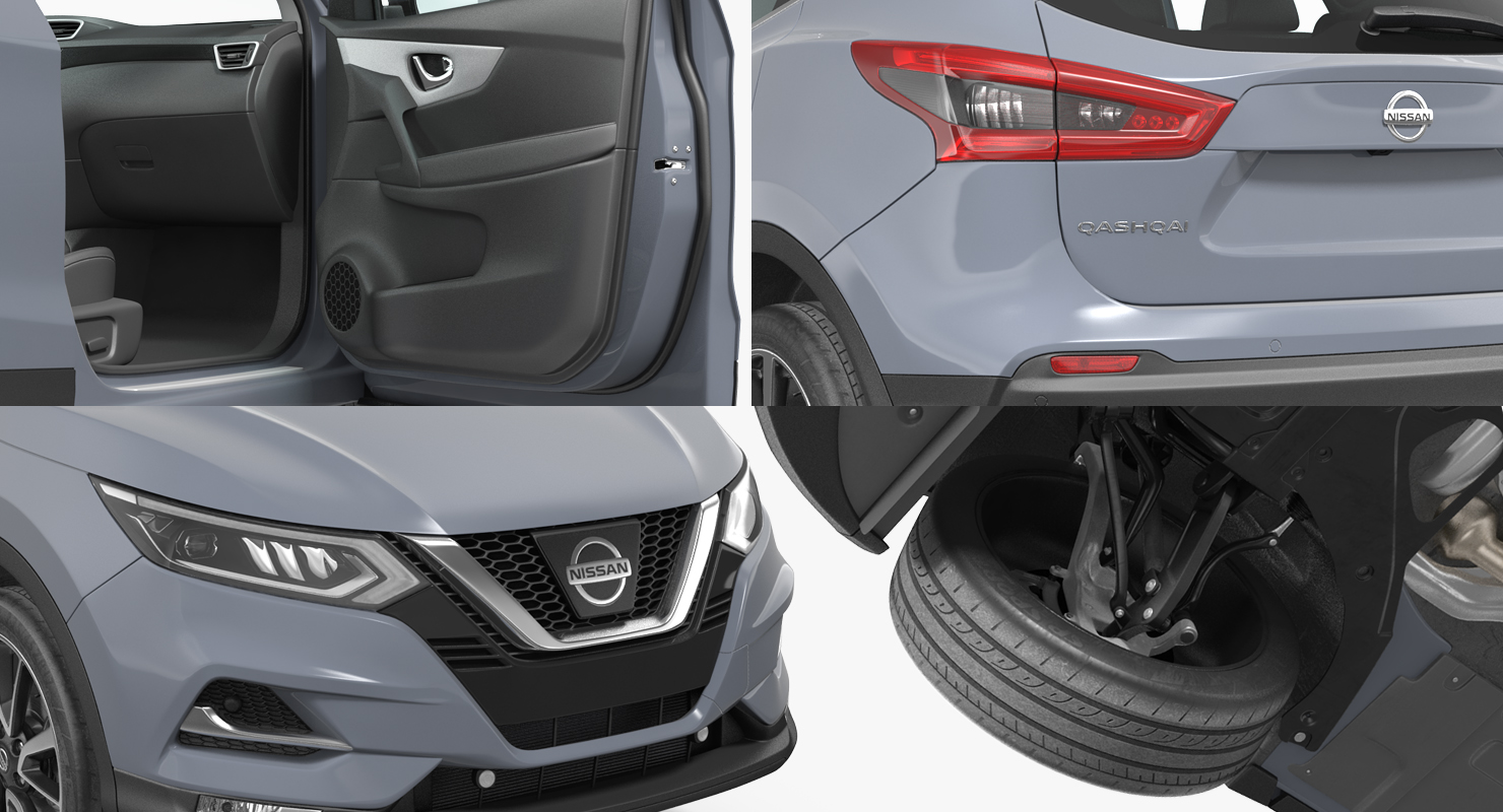 3D Nissan Qashqai 2017 Rigged