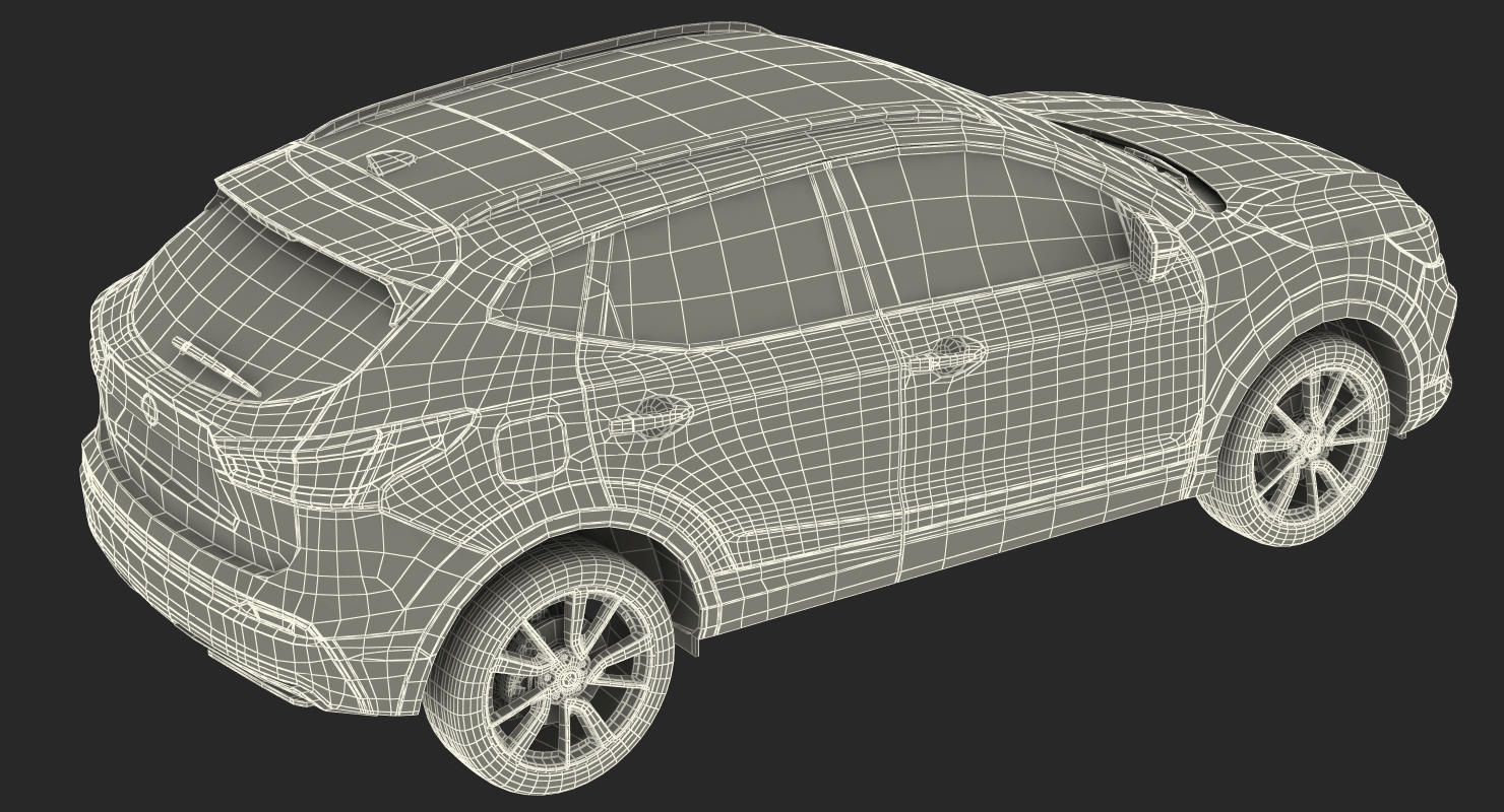 3D Nissan Qashqai 2017 Rigged