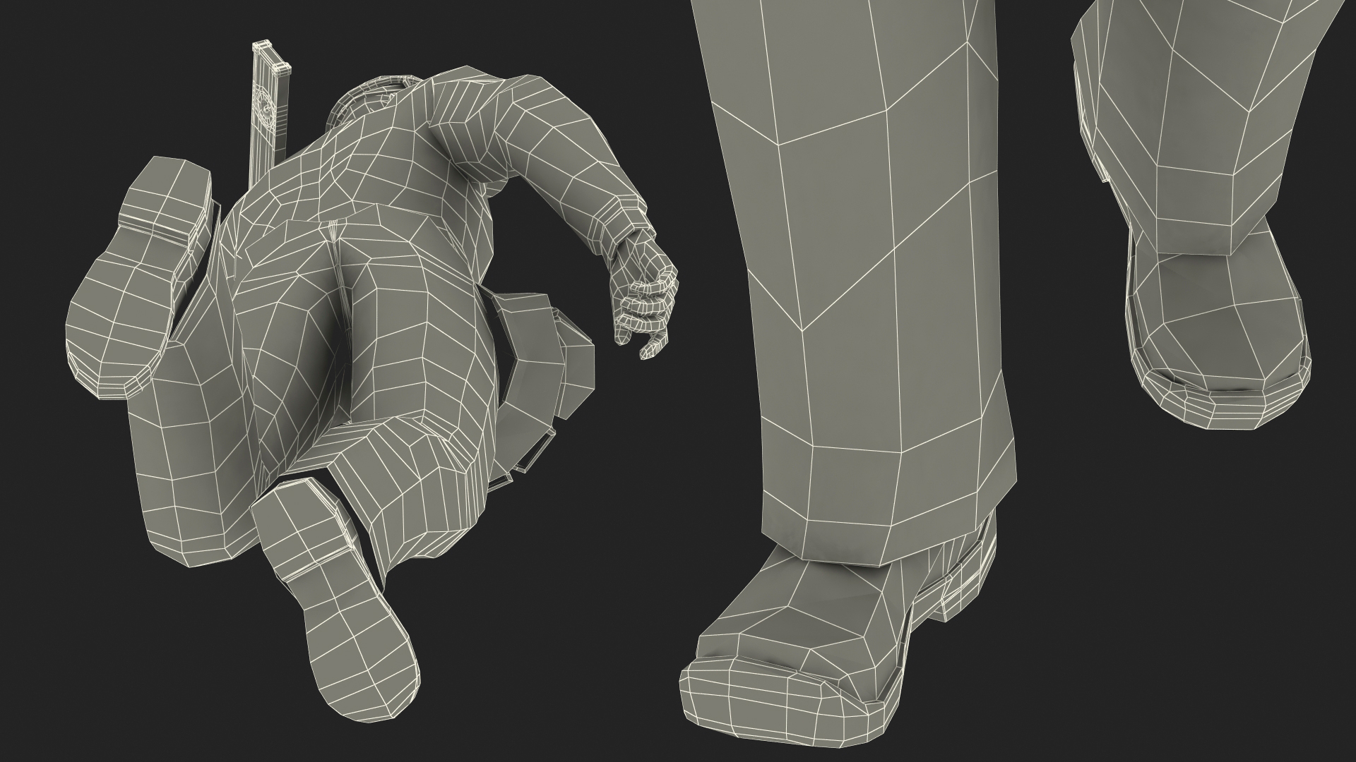 3D model Builder Walking Pose