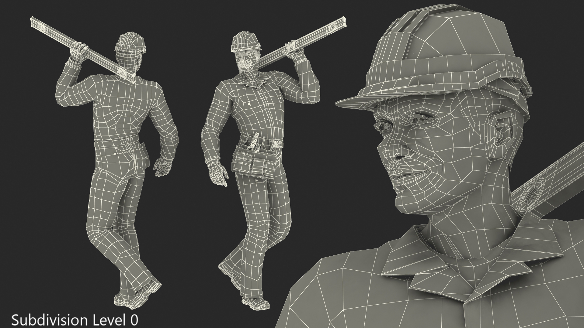 3D model Builder Walking Pose