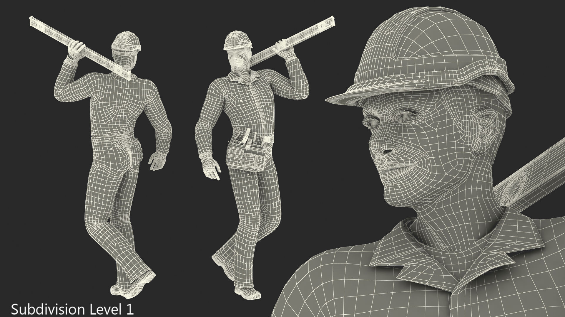 3D model Builder Walking Pose