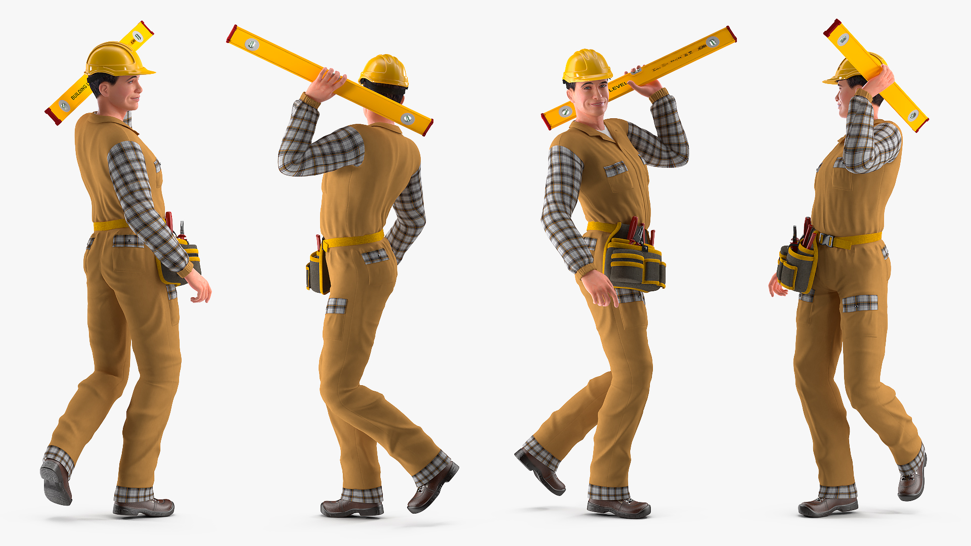 3D model Builder Walking Pose