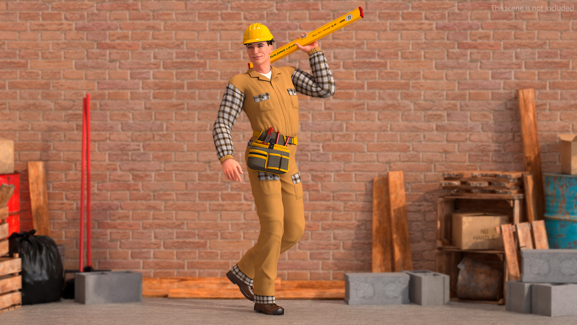 3D model Builder Walking Pose